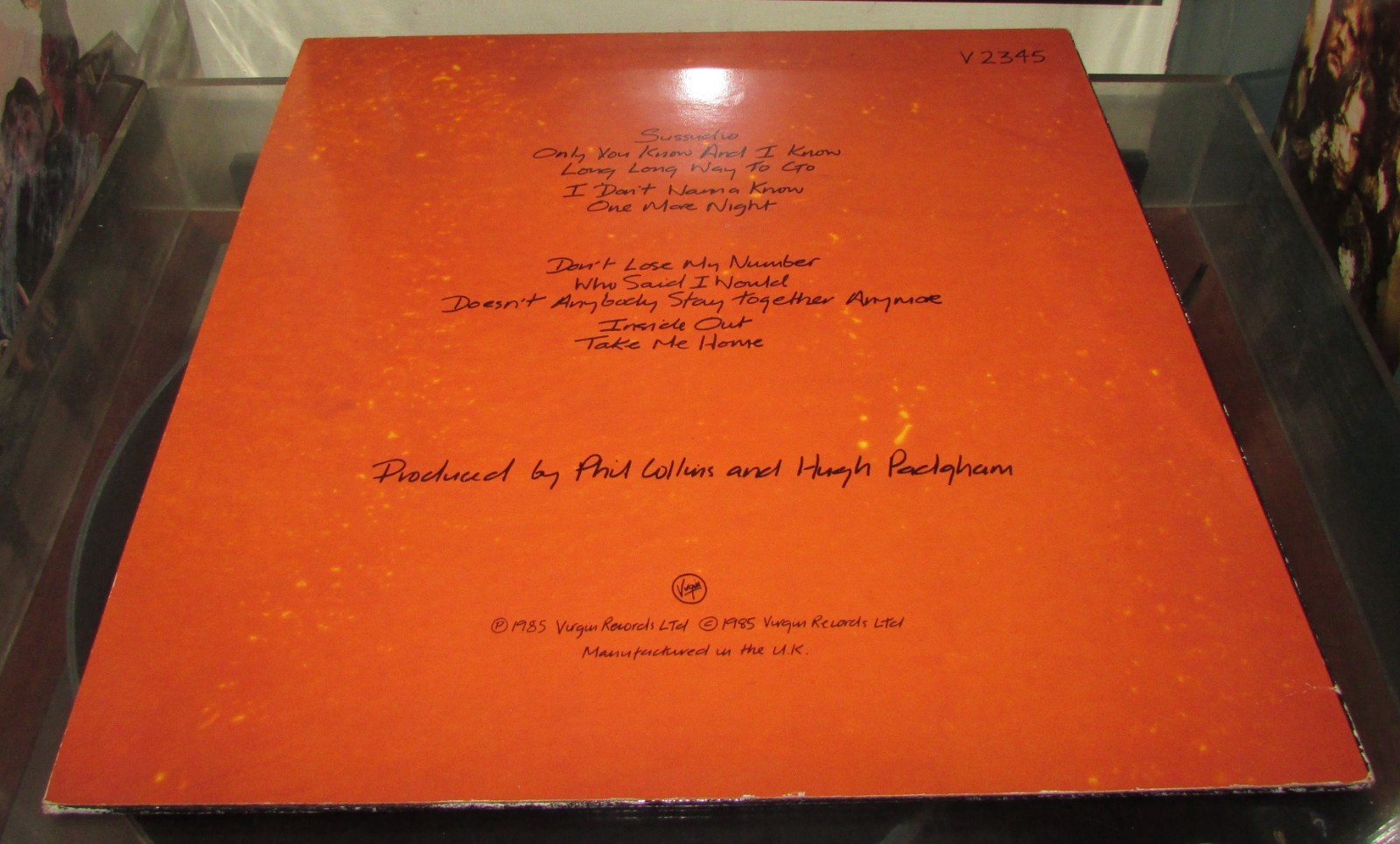 PHIL COLLINS No Jacket Required ORIG 1st UK 1985 VIRGIN + Inner GENESIS