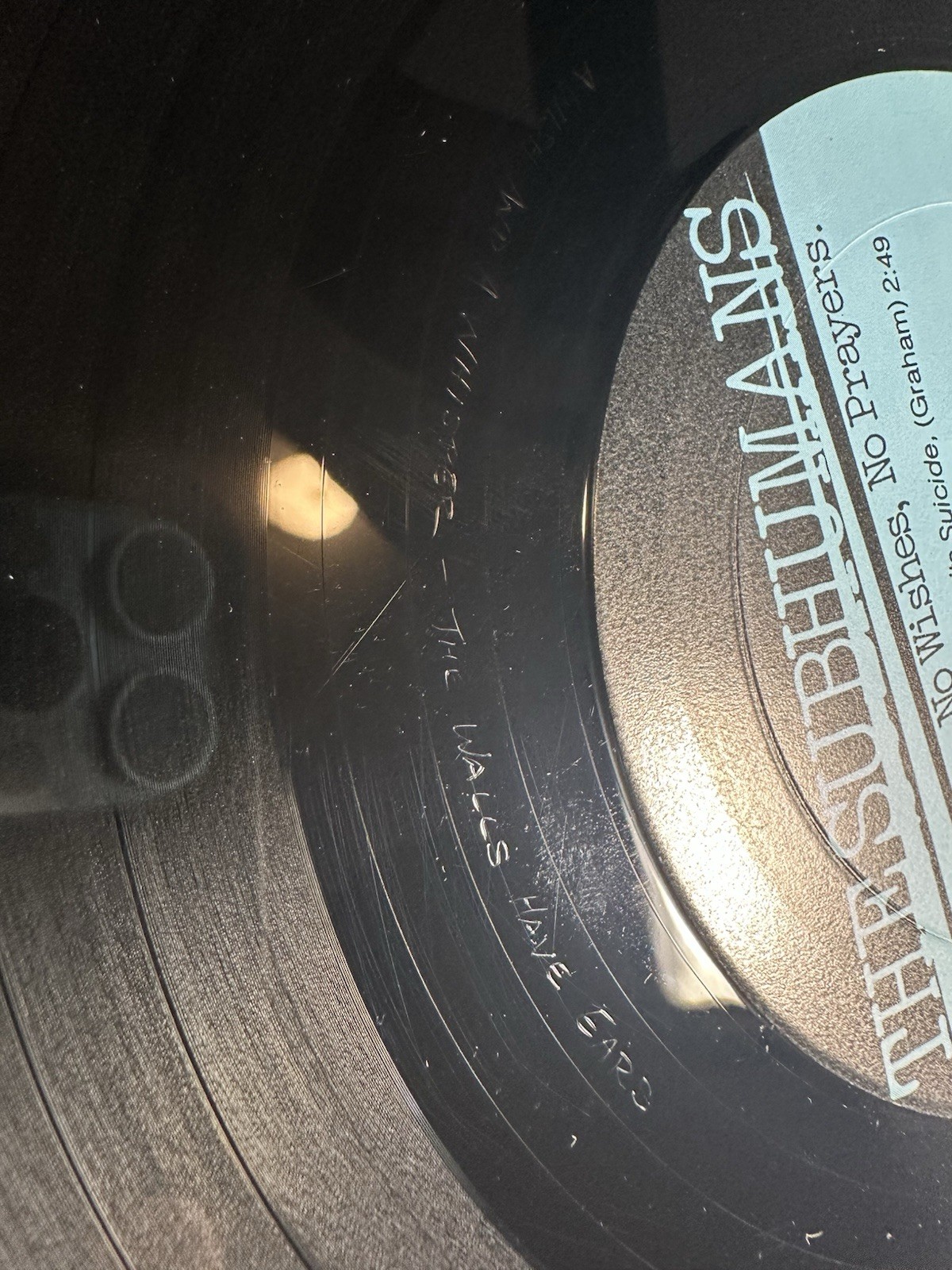 Subhumans Canada No Wishes No Prayers LP 1983 US 1st SST 018 Dead Wax Etched