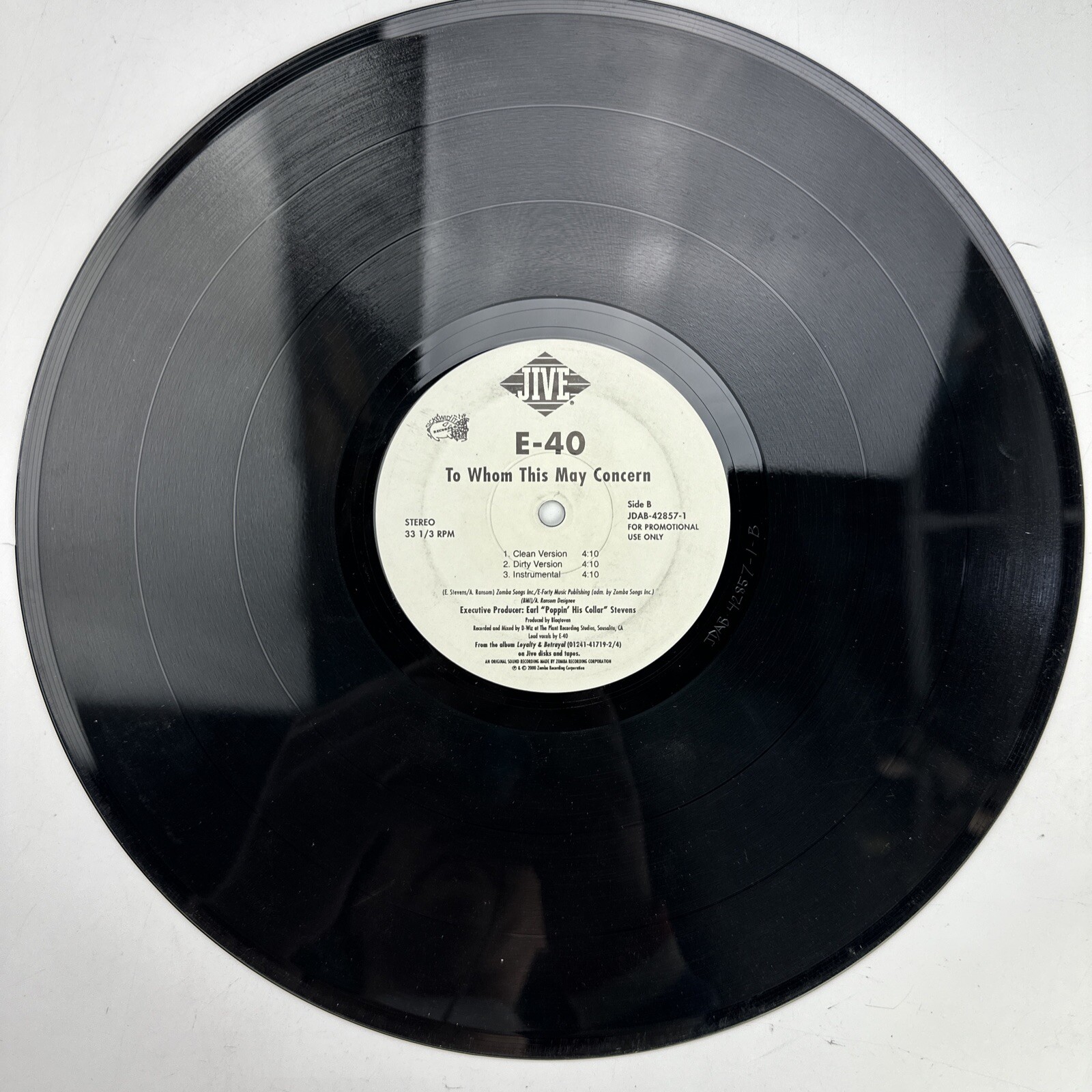 E-40 Behind Gates To Whom This May Concern 12″ LP Record Single Vinyl Ice Cube