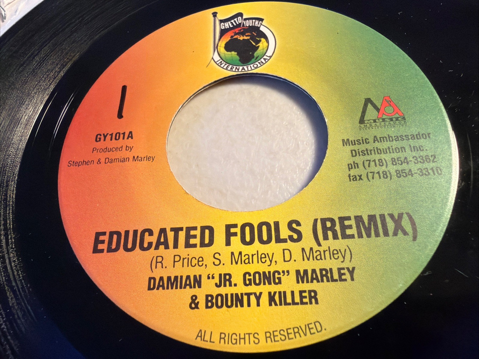 Damian “Jr. Gong” Marley & Bounty Killer / El Pancho – Educated Fools (Remix) 7”