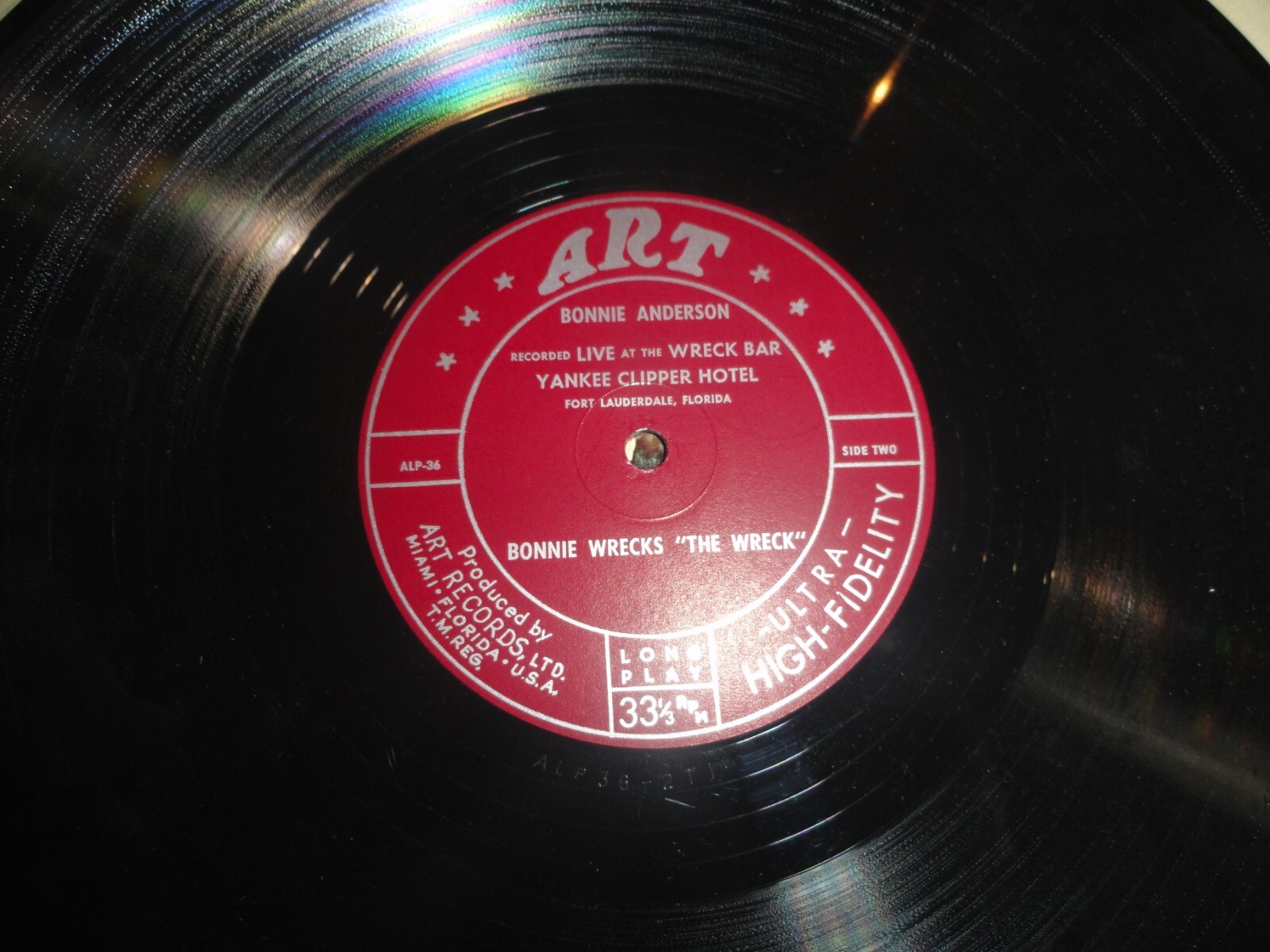 VINYL RECORD LP C THE UNPREDICTABLE BONNIE ANDERSON WRECKS “THE WRECK” ALP-36