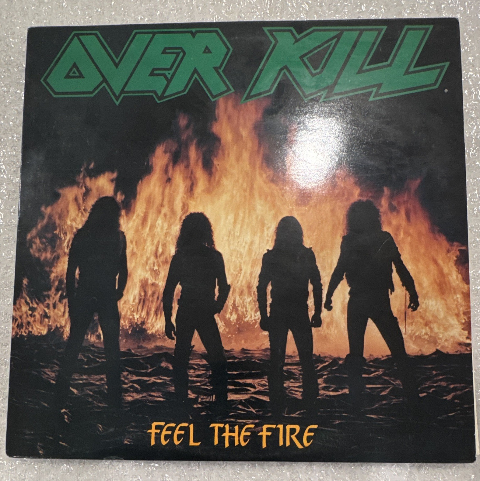 Over Kill Feel The Fire 12” Clean Black Vinyl LP 33 Megaforce Records MRI 1469