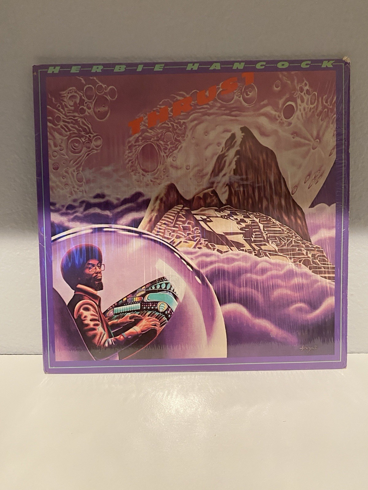 VG+ Thrust by Herbie Hancock US Vinyl 1974 Colombia In Shrink