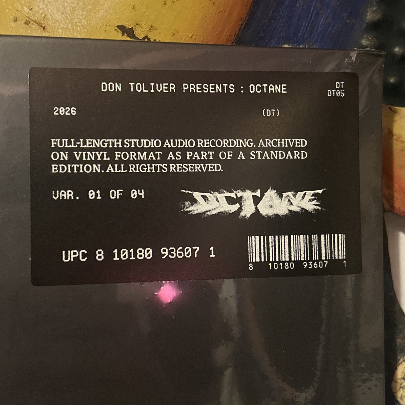Don Toliver Octane Signed Autographed Vinyl LP IN HAND SEALED