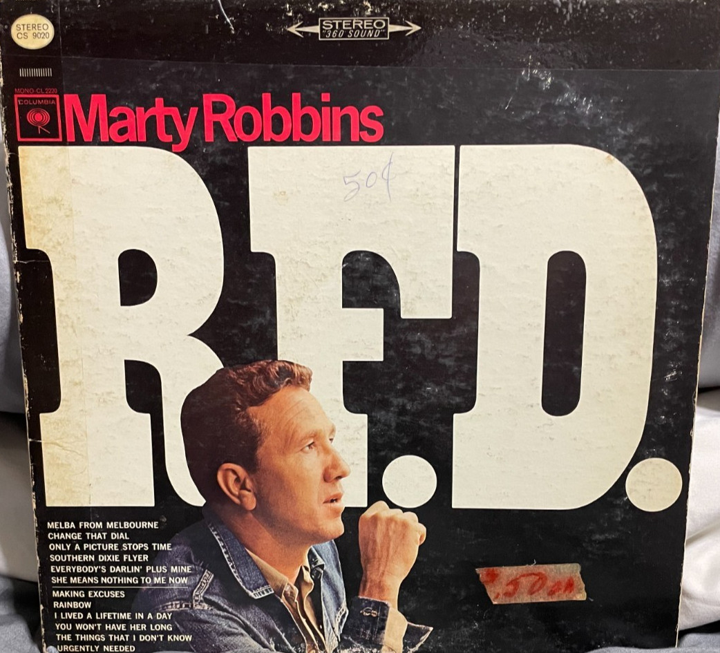 Marty Robbins R.F.D. 12” 33rpm Columbia Vinyl 1964 G+/Fair