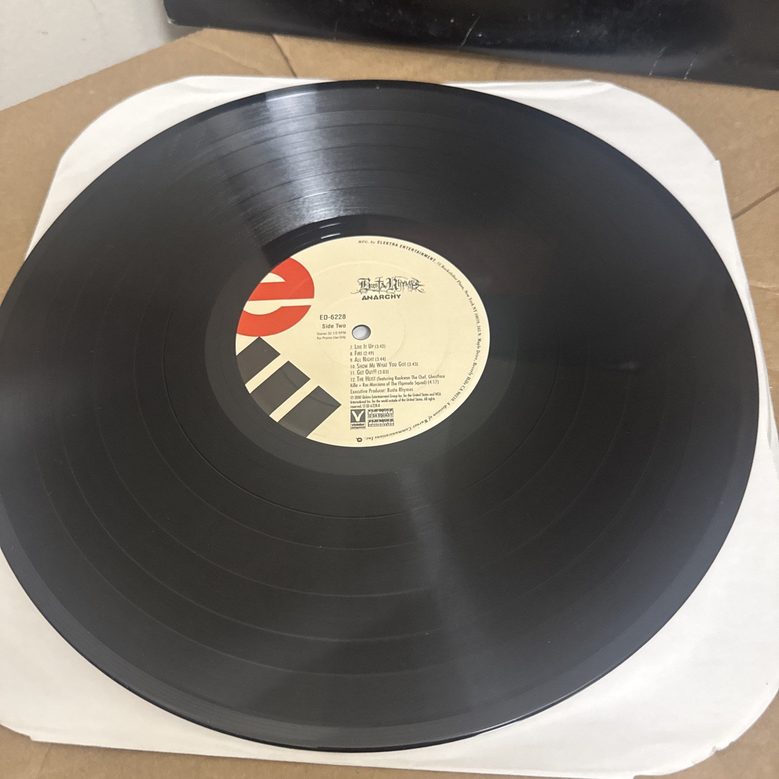 BUSTA RHYMES – ANARCHY DBL LP 2000 ELEKTRA RECORDS ED-6228 VG++