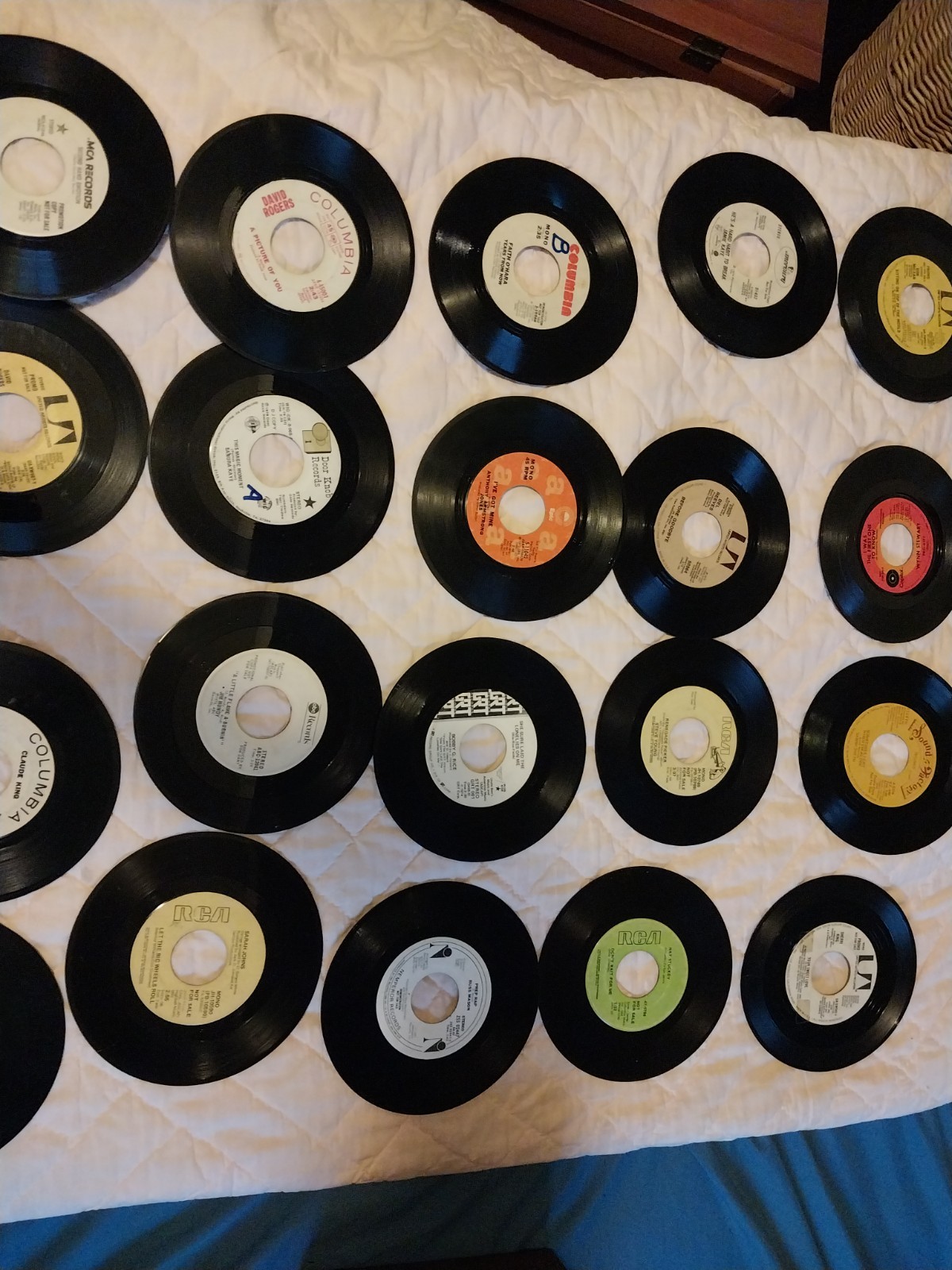 45 vinyl records/ in case/ mostly promotional labels/ most not well known