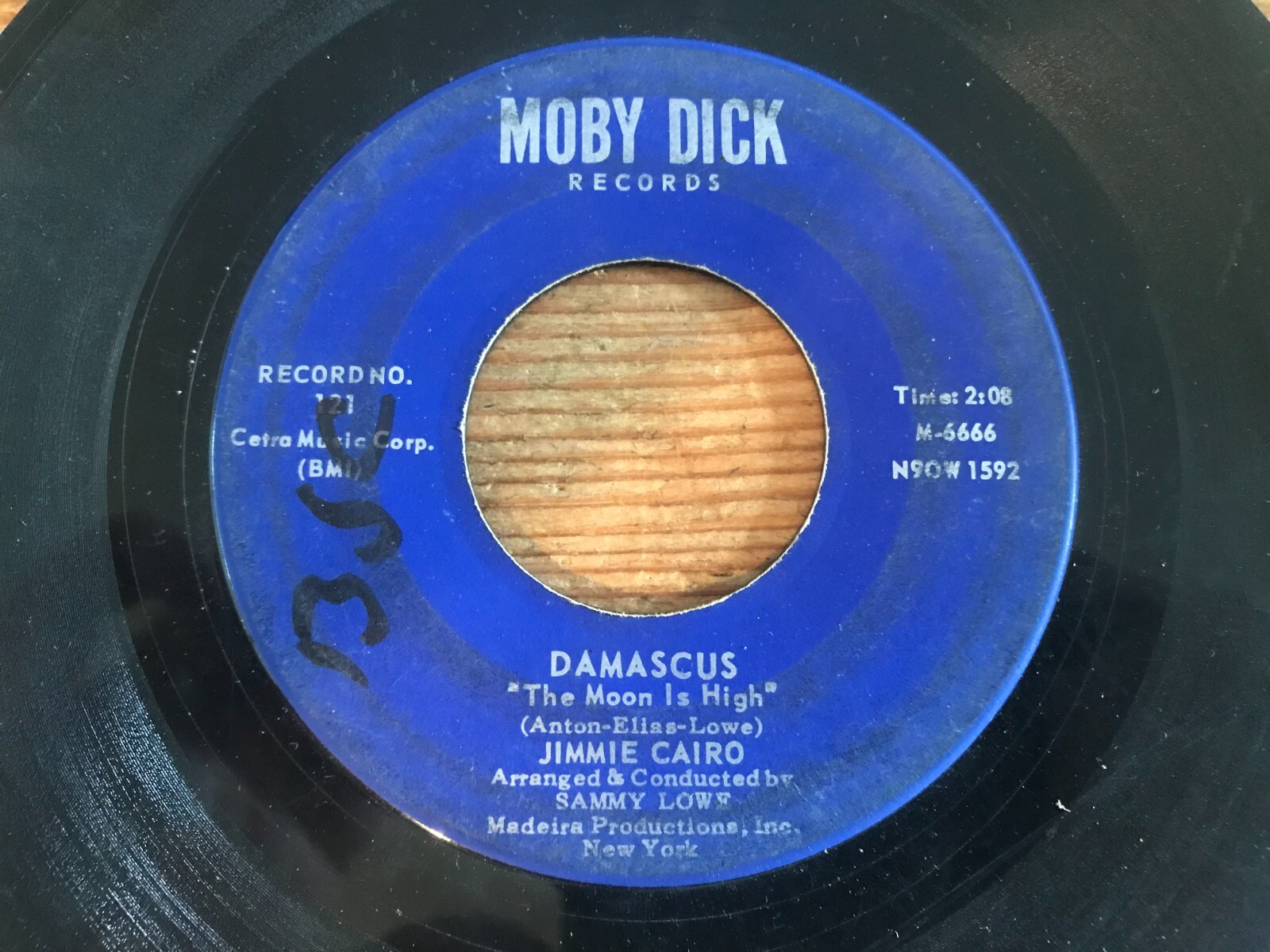 Jimmie Cairo 45 rpm 7″ record DAMASCUS – Moby Dick Records Vinyl
