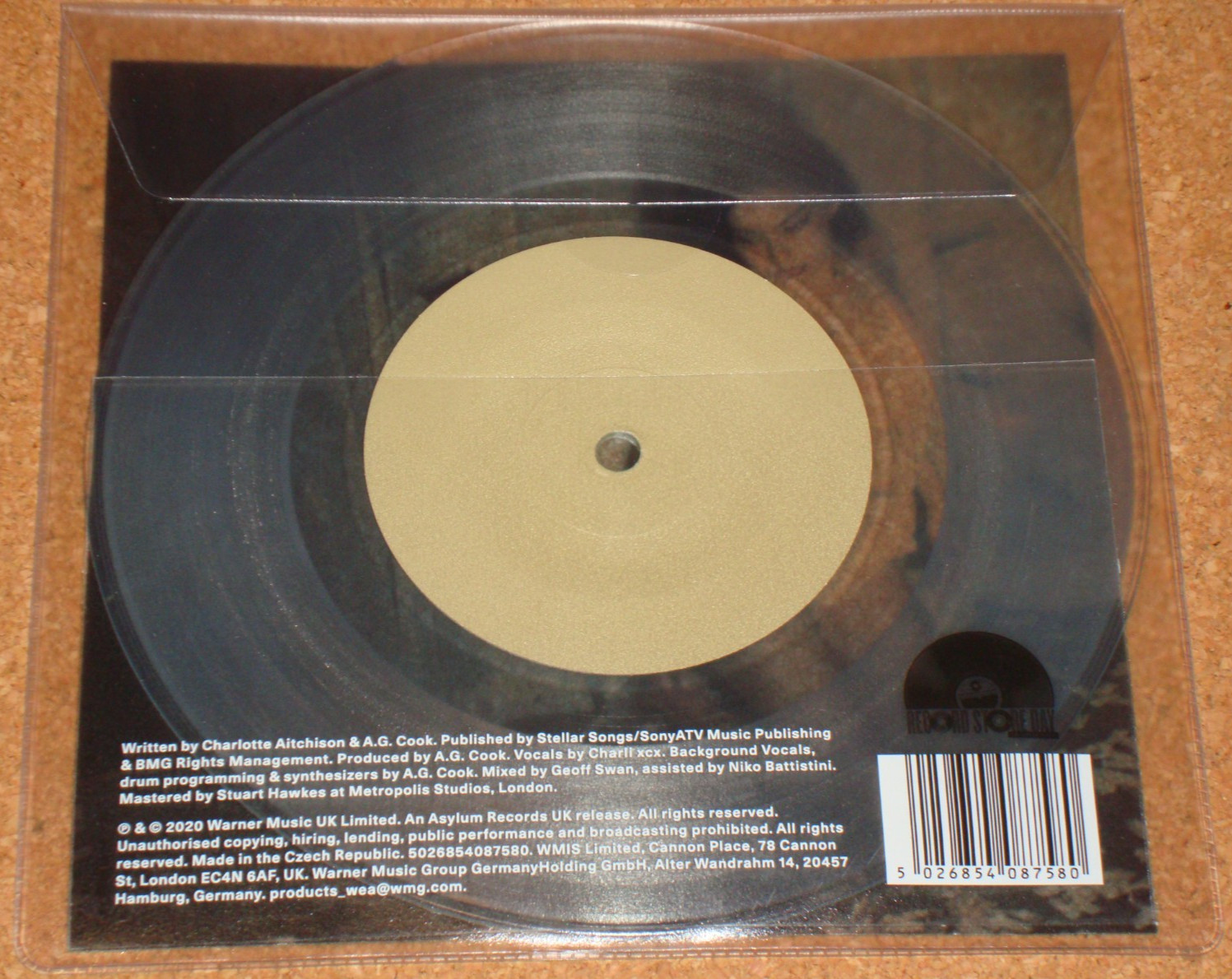 CHARLI XCX – Party 4 U – RSD 2026 NEW/SEALED Crystal Clear 7″/45 vinyl