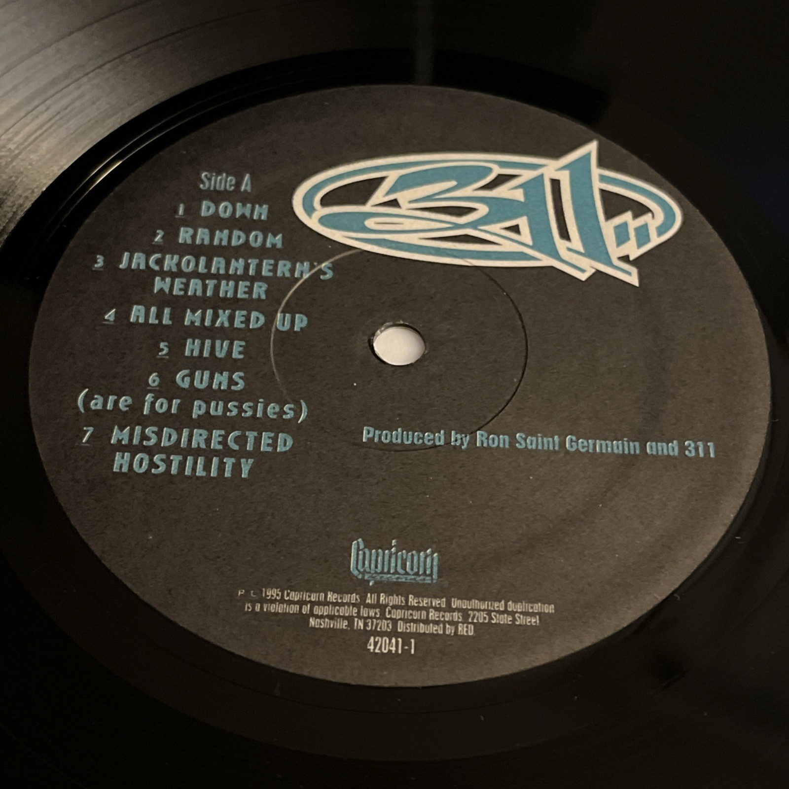 311 – Self Titled – 1995 Capricorn Records Promo – EX Vinyl LP – 42041-1