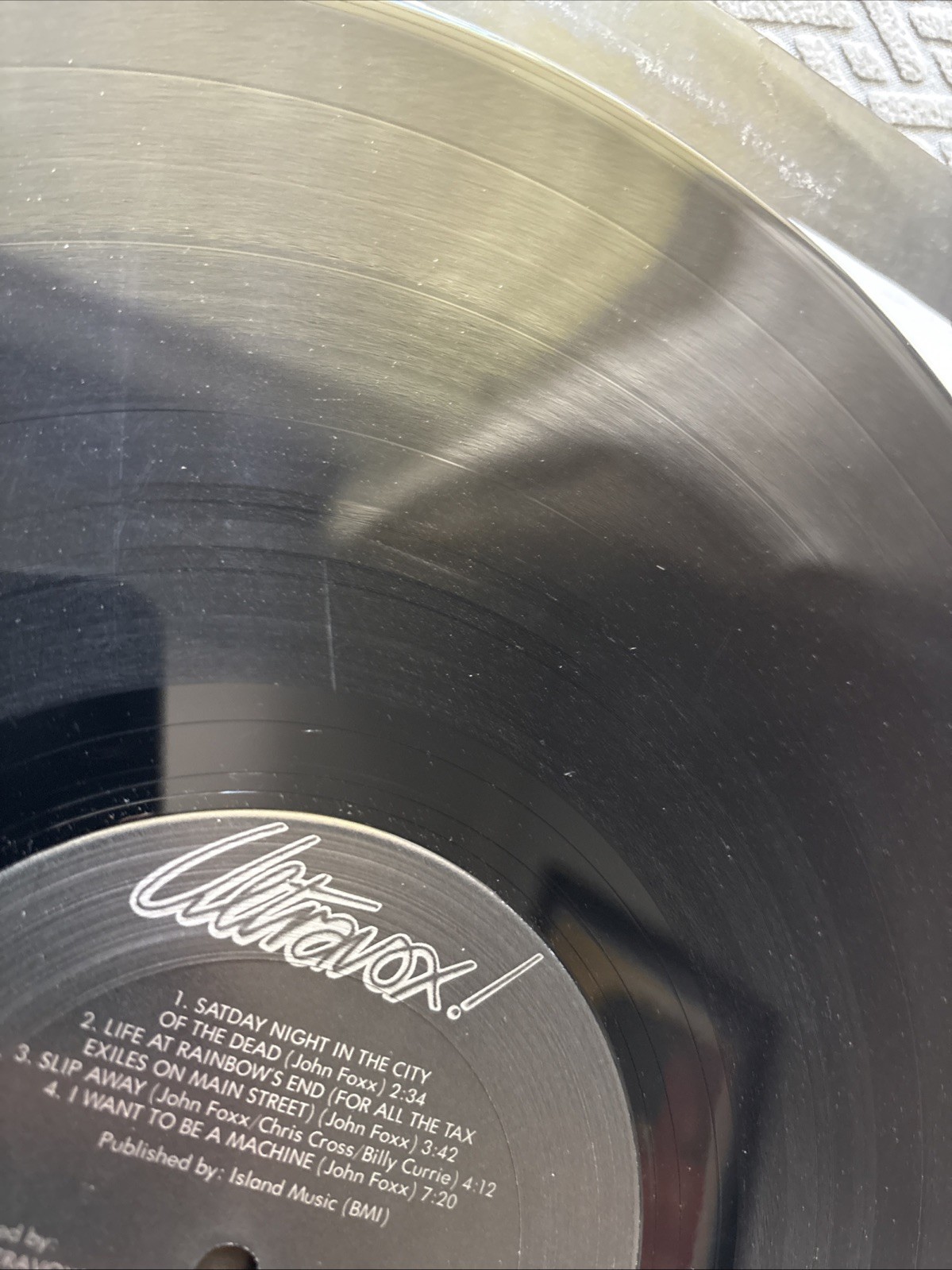Ultravox!: Self Titled Debut Vinyl LP – 1977 Island ILPS 9449
