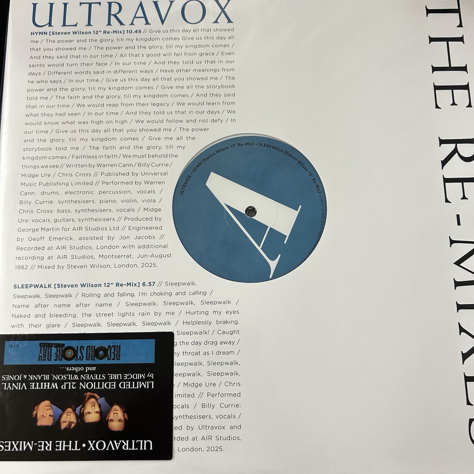 Ultravox The Re-Mixes RSD 2026 VINYL BRAND NEW