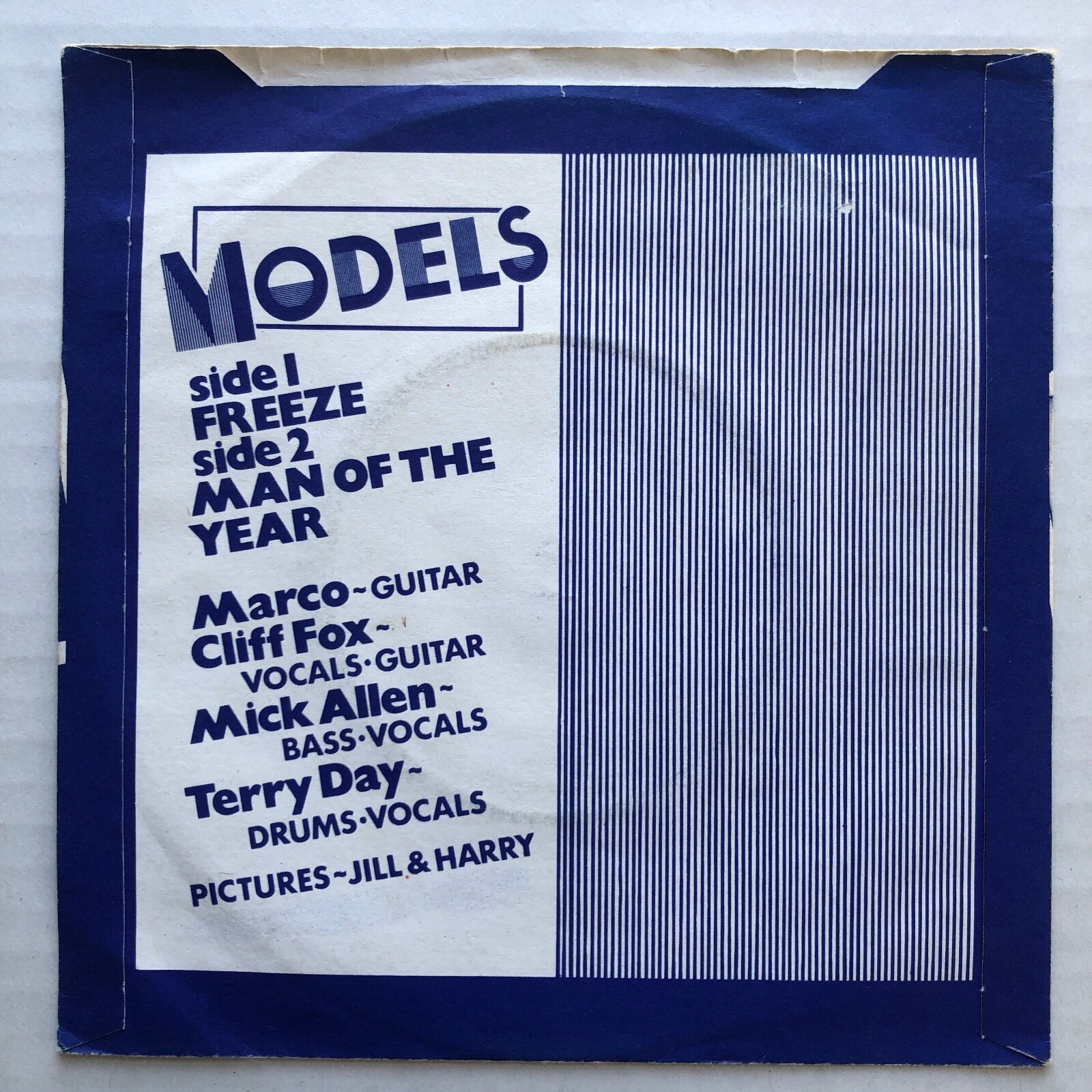 MODELS Freeze / Man Of The Year 1977 UK 7″ Step Forward Records PUNK 45 + Sleeve