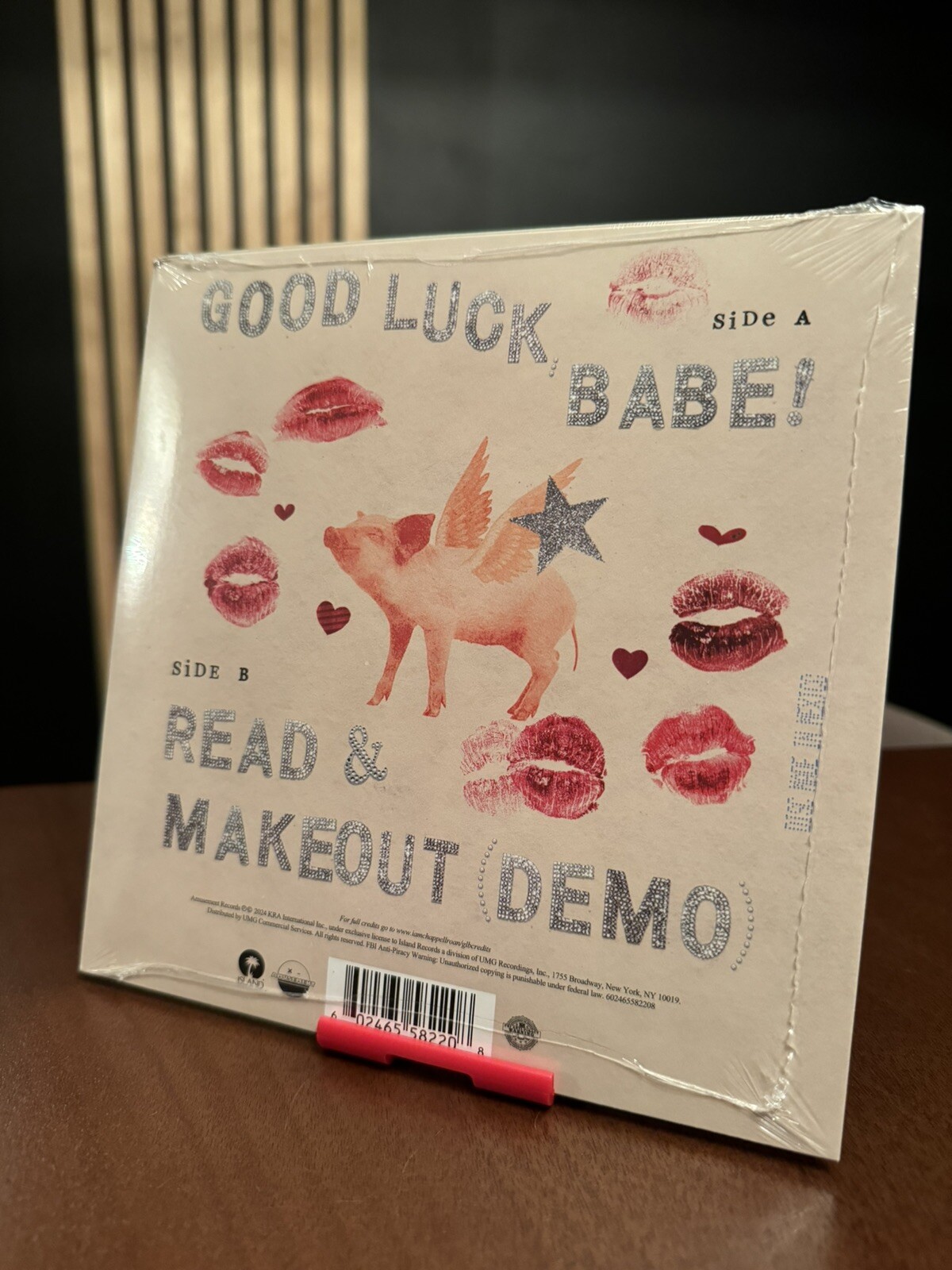 Chappell Roan GOOD LUCK, BABE!: LIMITED OPAQUE RED VINYL 7″ SINGLE IN HAND