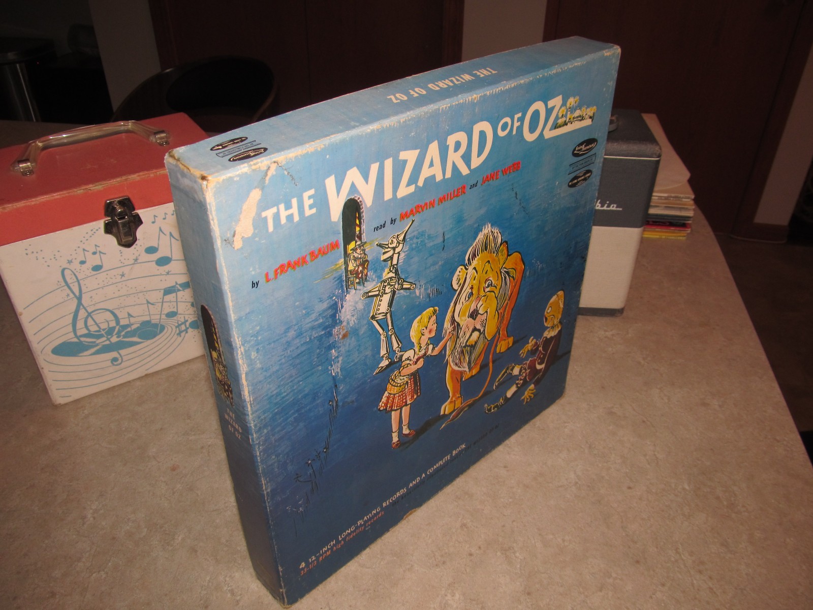 THE WIZARD Of OZ – Rare 4 Vinyl Lp Box Set & Book – Vintage 1960 L. Frank Baum