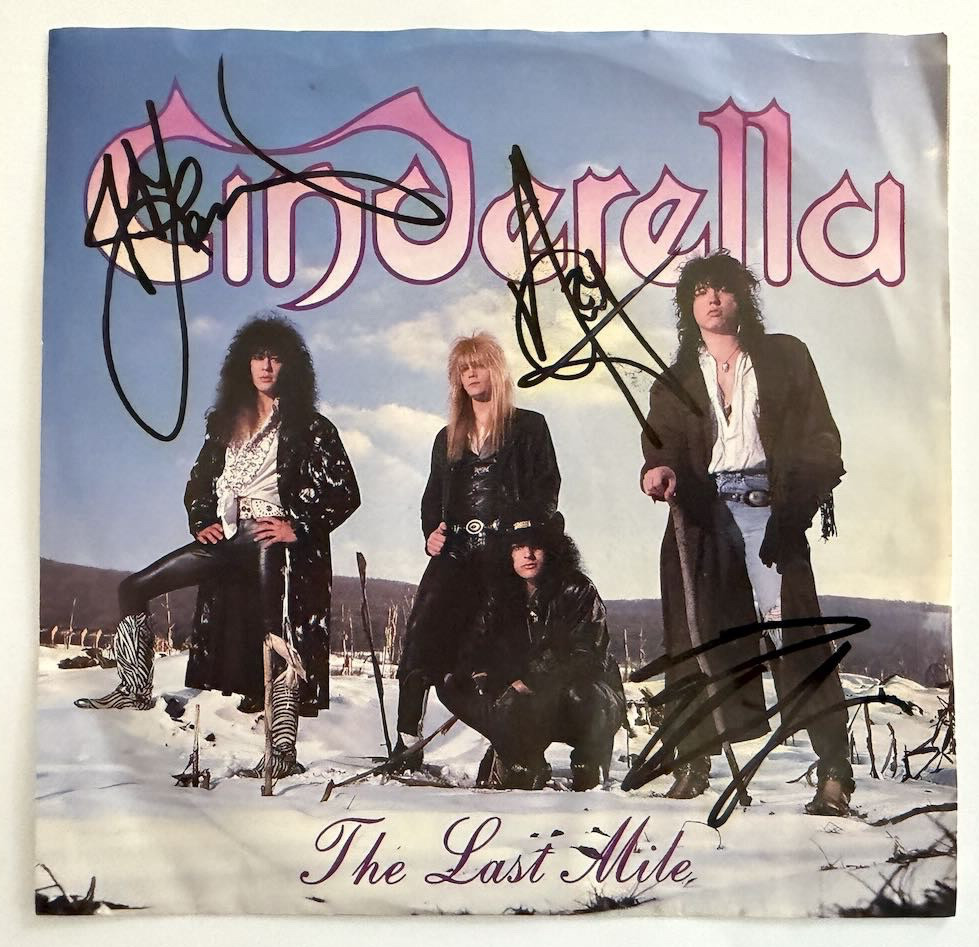 Cinderella 45 W/ PS Picture Sleeve “The Last Mile” Signed By Band RARE!