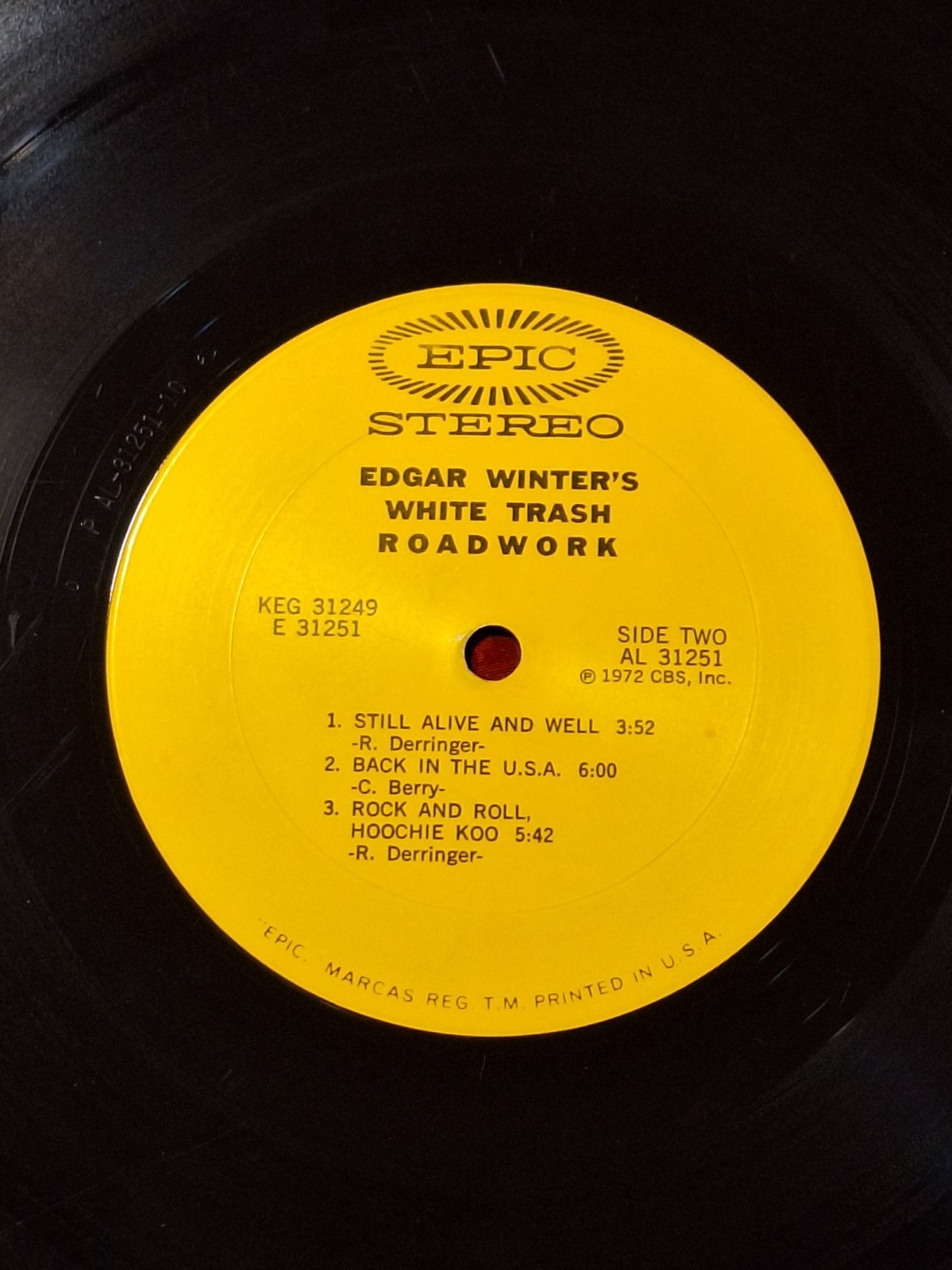 Edgar Winter’s White Trash- Roadwork 1972 Double LP Vinyl KEG31249 PLAYS GREAT