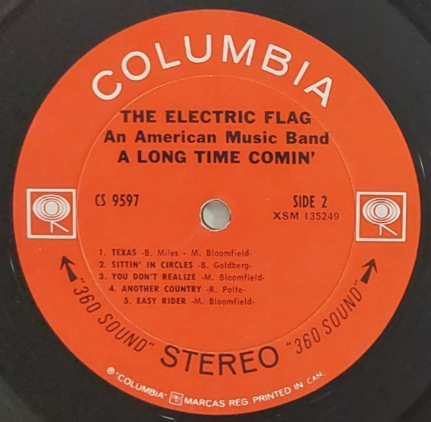 🎤︎ The Electric Flag – A Long Time Comin Columbia – STEREO 360 Blues Rock LP