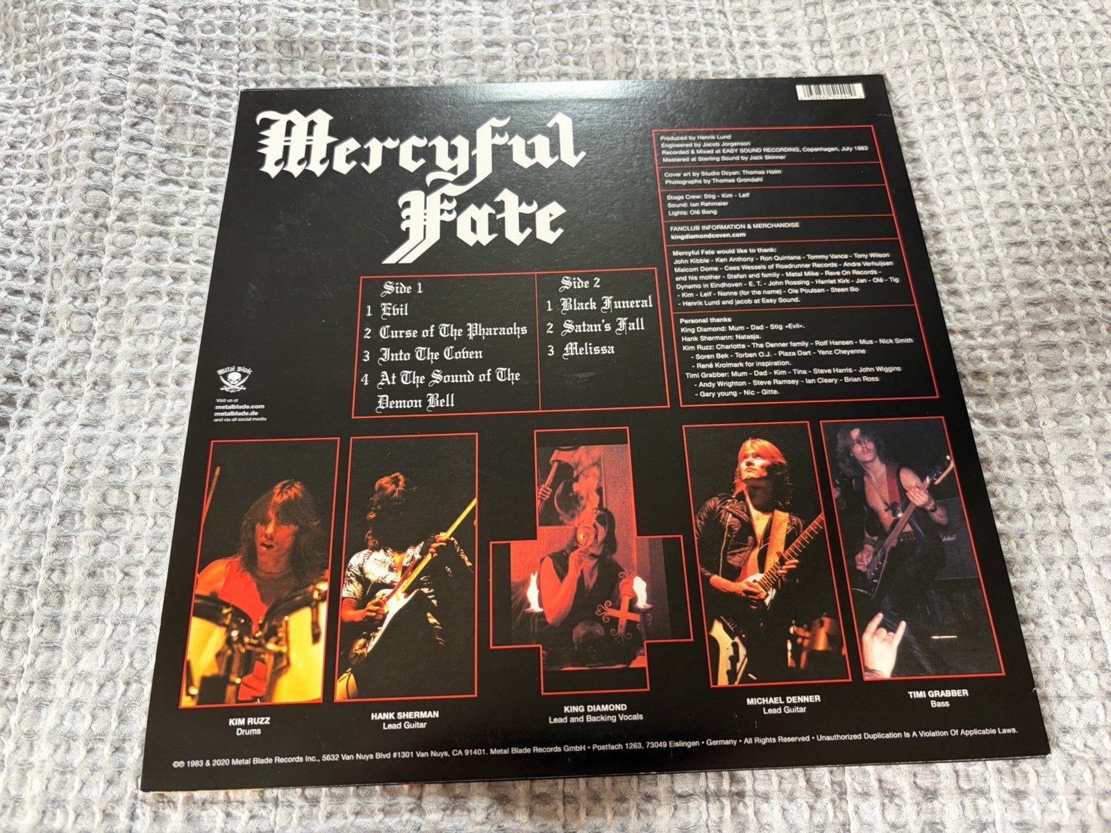 Mercyful Fate Melissa LP Yellow/black King Diamond Venom Celtic Frost Satan