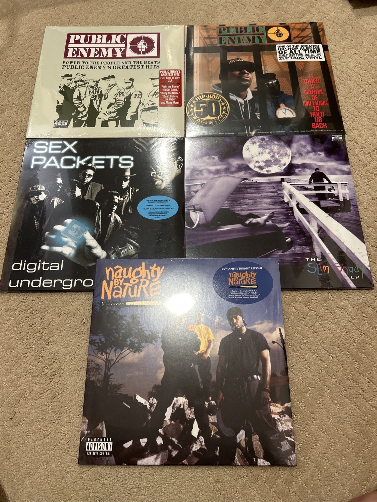 Hip Hop Rap Vinyl LP Lot New Sealed – Digital Underground, Eminem, Public Enemy