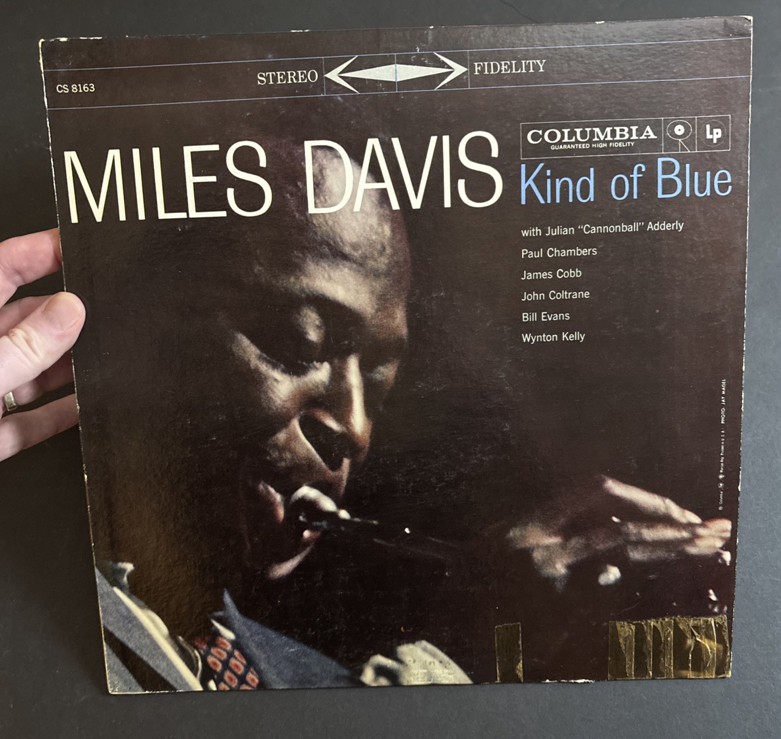 1959 Miles Davis Kind of Blue Columbia 12″ LP Vinyl CS 8163, First Pressing