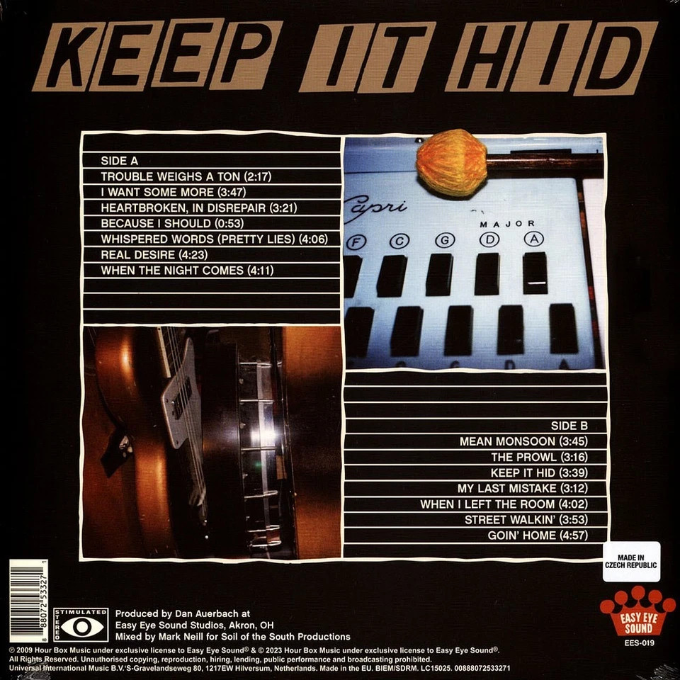 Dan Auerbach – Keep It Hid LP 12″ Black Orange Marble Vinyl Record – NEW