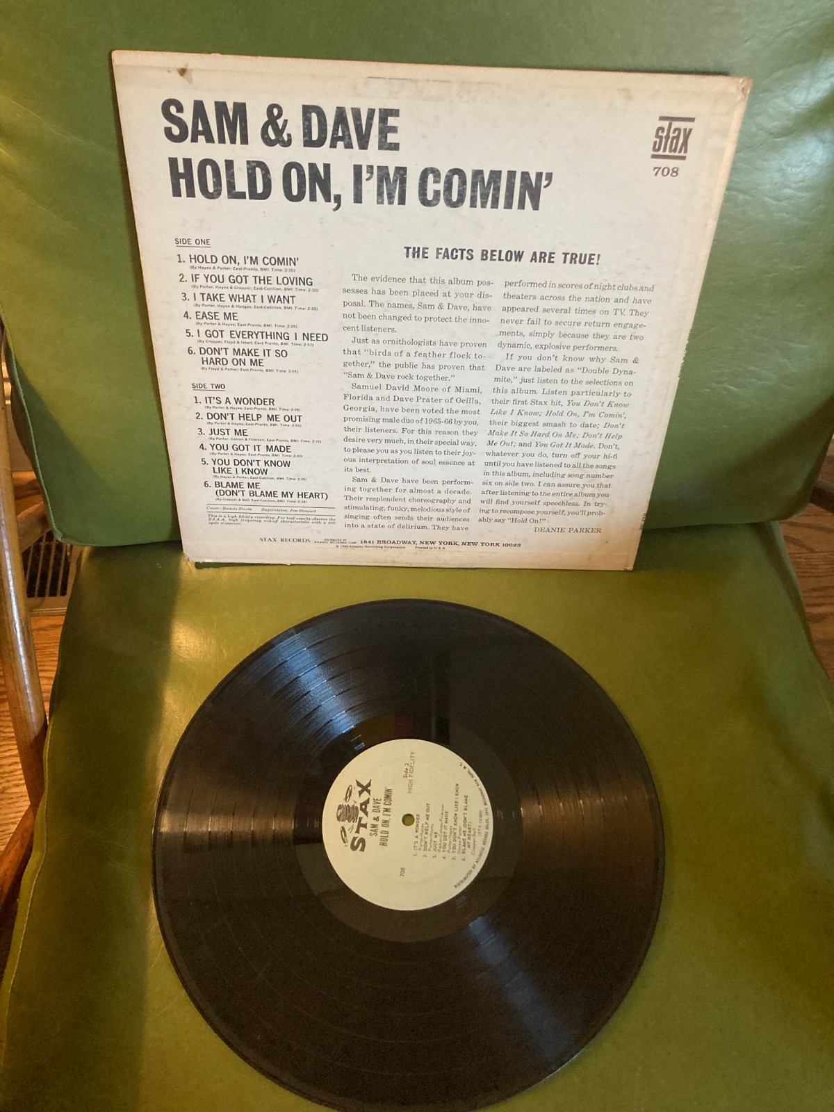 Sam & Dave – Hold On I’m Comin’ LP Vinyl Original Stax Records MONO VG-