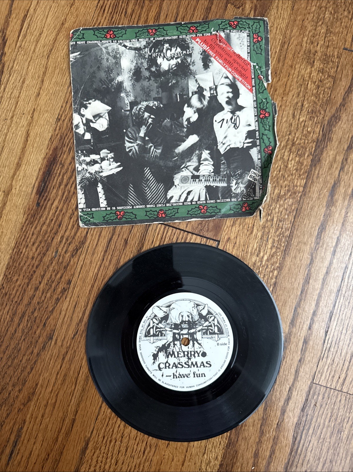 Crass Merry Crassmas 7″ 45 RPM Vinyl Original