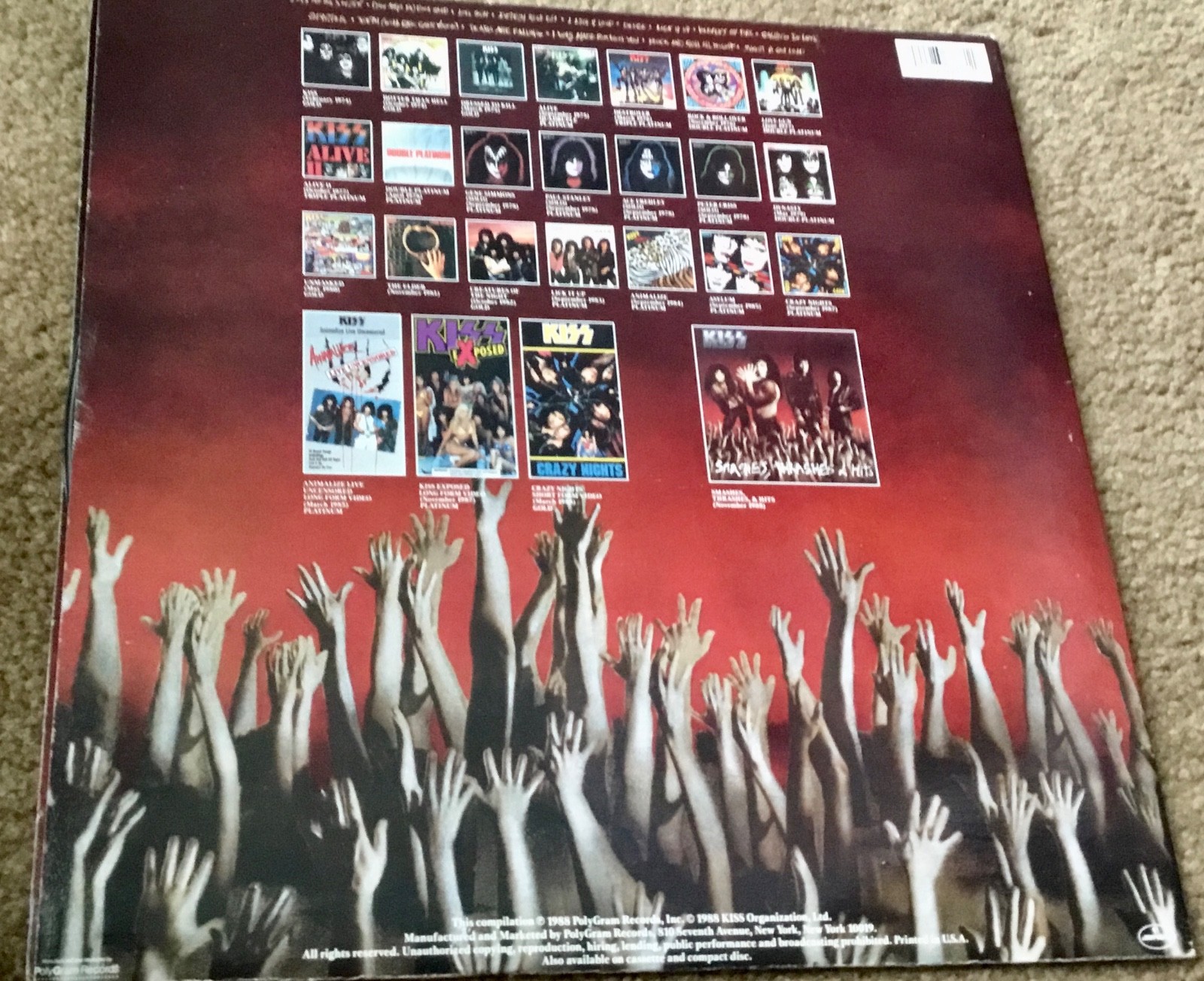Kiss ‎- Smashes, Thrashes, and Hits – Picture Disc – Gatefold Vinyl LP – US 1988