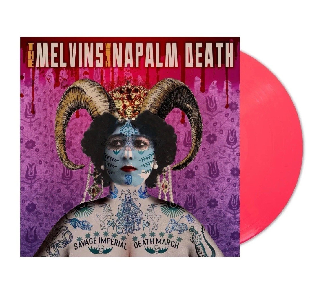 Melvins & Napalm Death Savage Imperial Death March Neon Coral Vinyl LP /300 BV