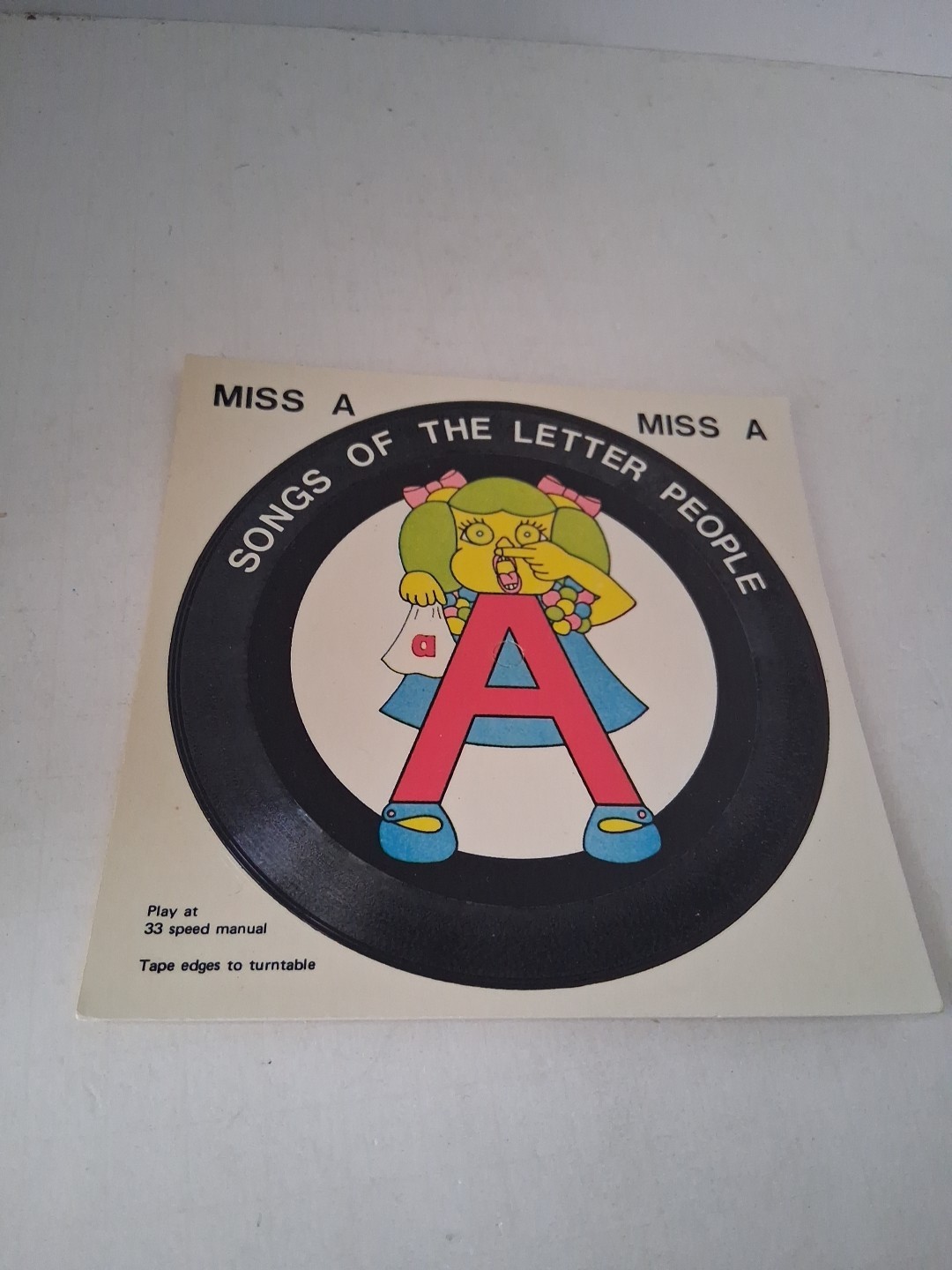 Songs Of The Letter People, Miss A, 1973 Paper Record Unused, New Dimensions