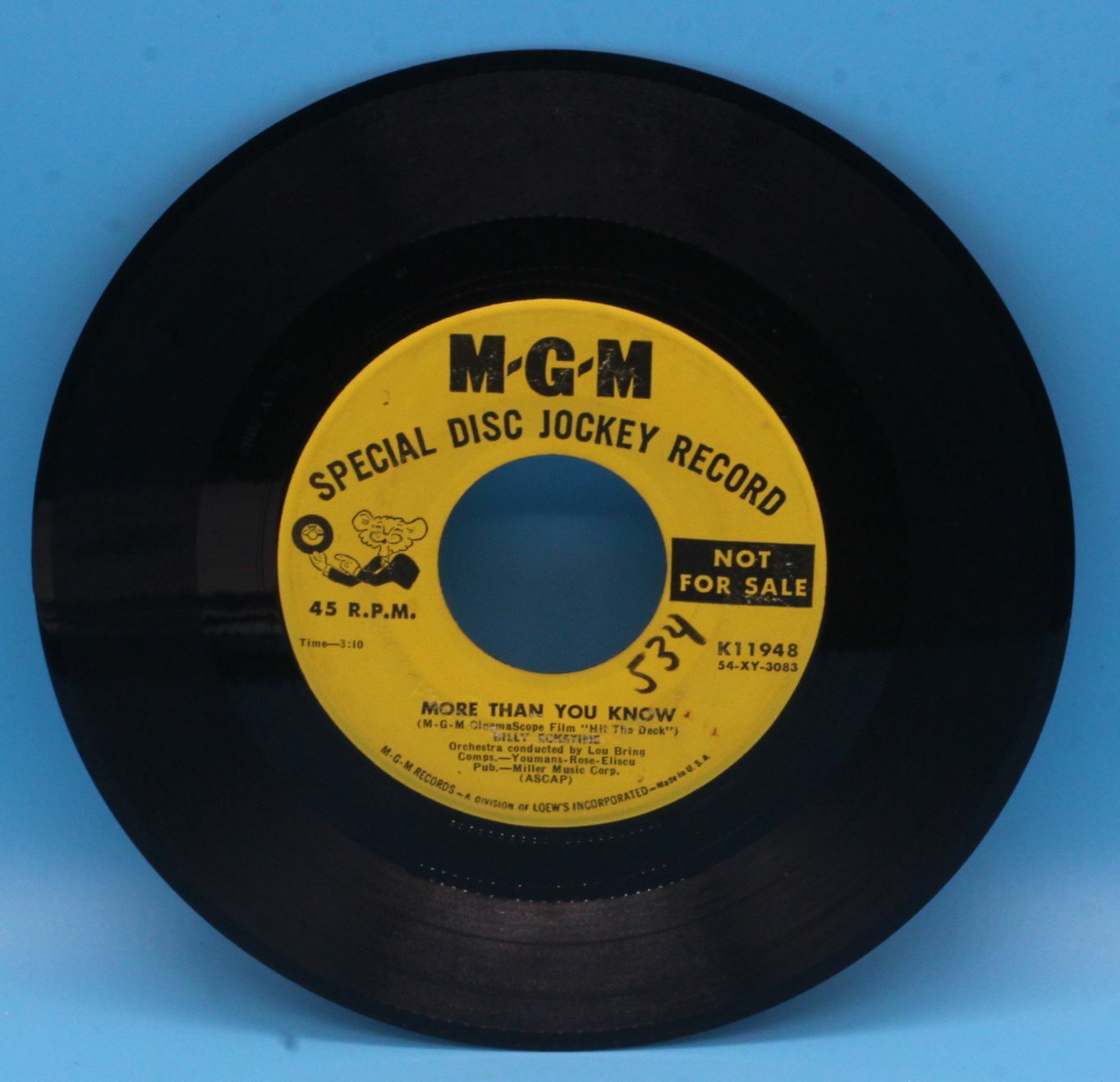 Billy Eckstine – Give Me Another Chance & More Than You Know – MGM 45 RPM 1955