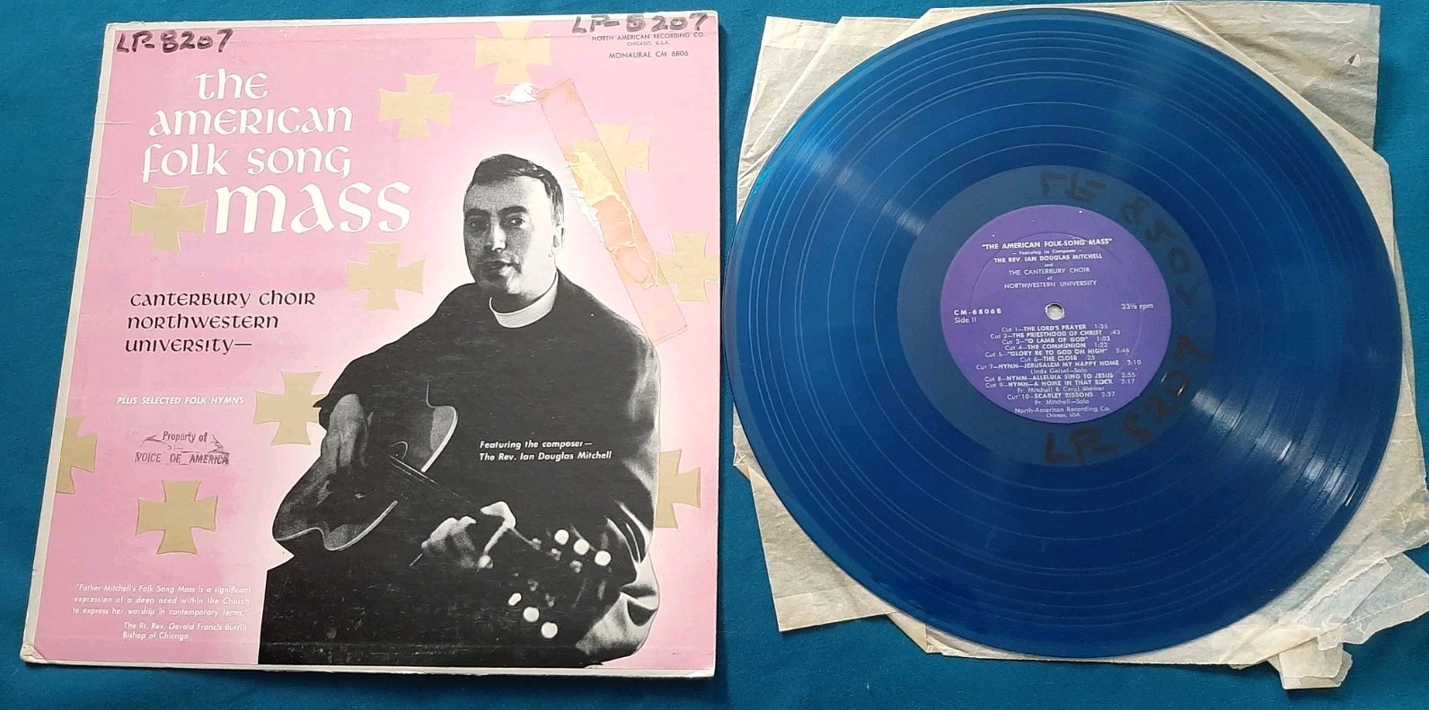 Rev. Ian Douglas Mitchell The American Folk Song Mass BLUE COLORED VINYL LP