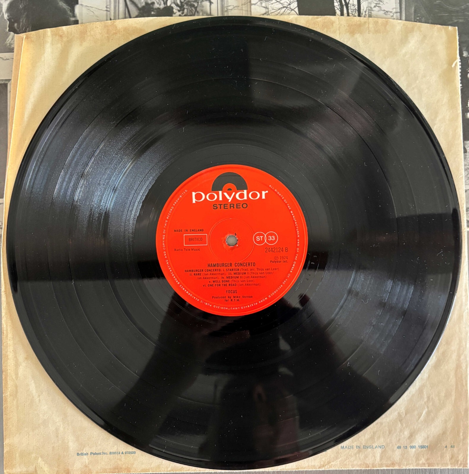 Focus, Hamburger Concerto, 1974, Polydor, 2442 124, vinyl LP