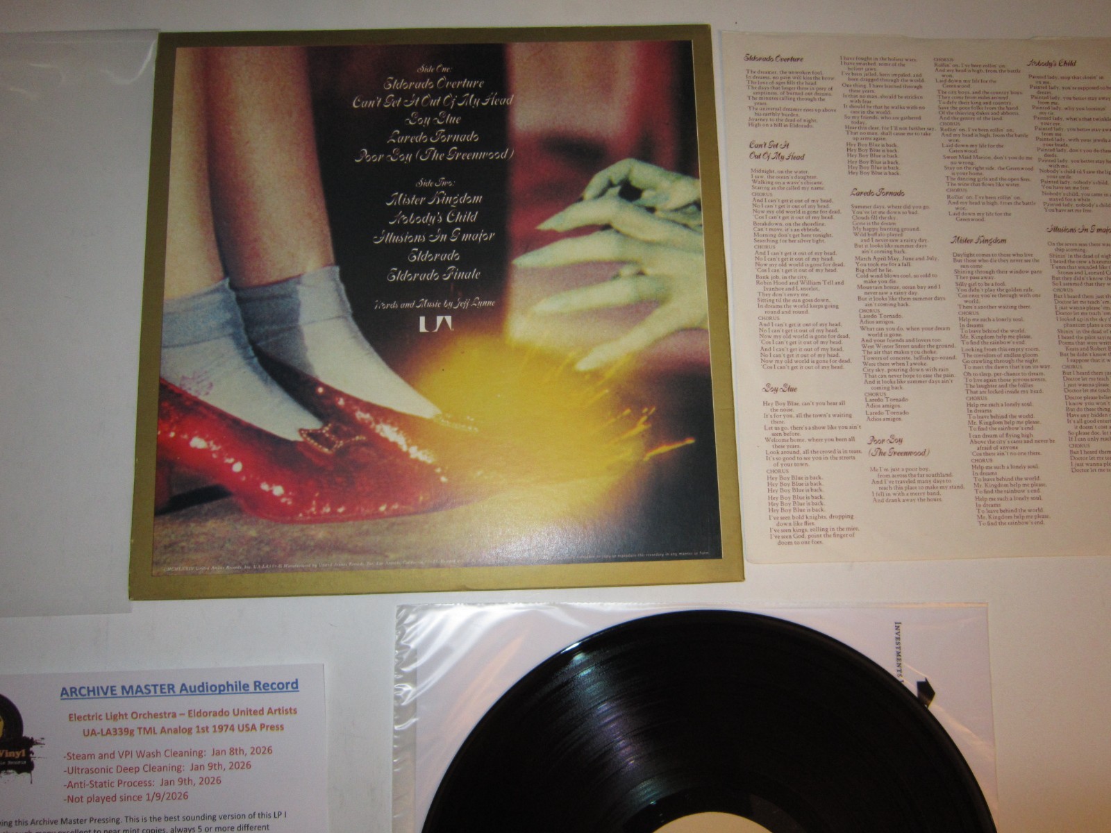 ELO Eldorado TML Jeff Lynne Analog ’74 USA MINT ARCHIVE MASTER Ultrasonic CLEAN