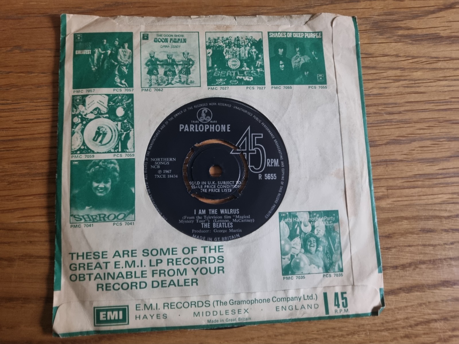The Beatles – Hello, Goodbye / I Am The Walrus Decca Contract 1967 Parlophone 7″