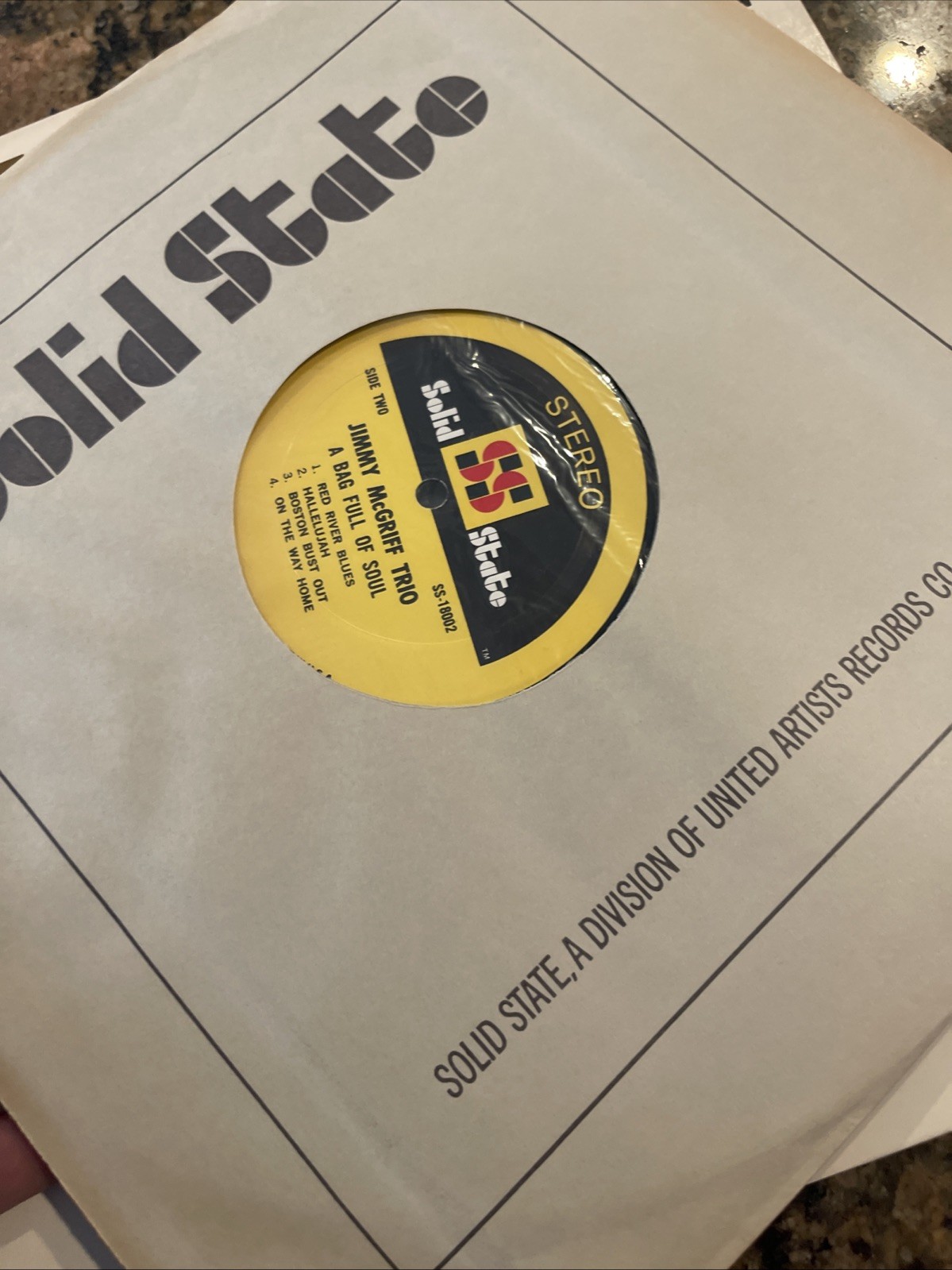 SOLID STATE JIMMY MCGRIFF “A BAG FULL OF SOUL JUKEBOX 7” mini-LP UA
