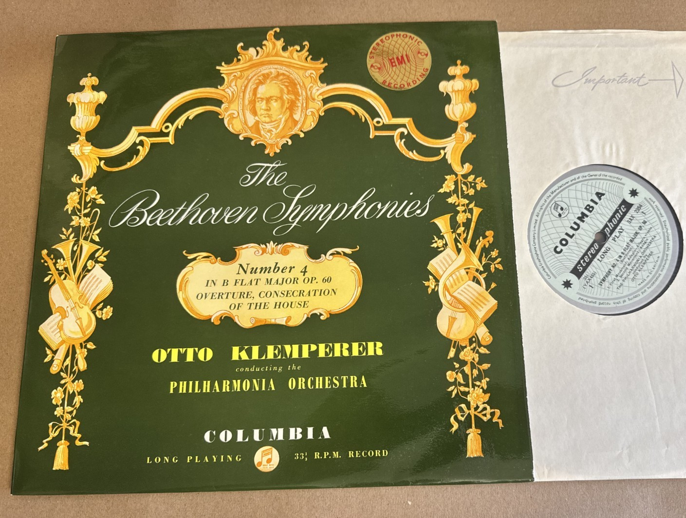 SAX 2354 Beethoven Symphony No. 4 Klemperer Philharmonia B/S