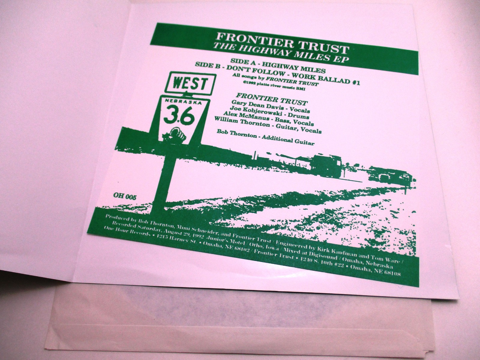 Frontier Trust Highway Miles EP 45 Album 7 inch Record Midwest Nebraska 90’s Alt