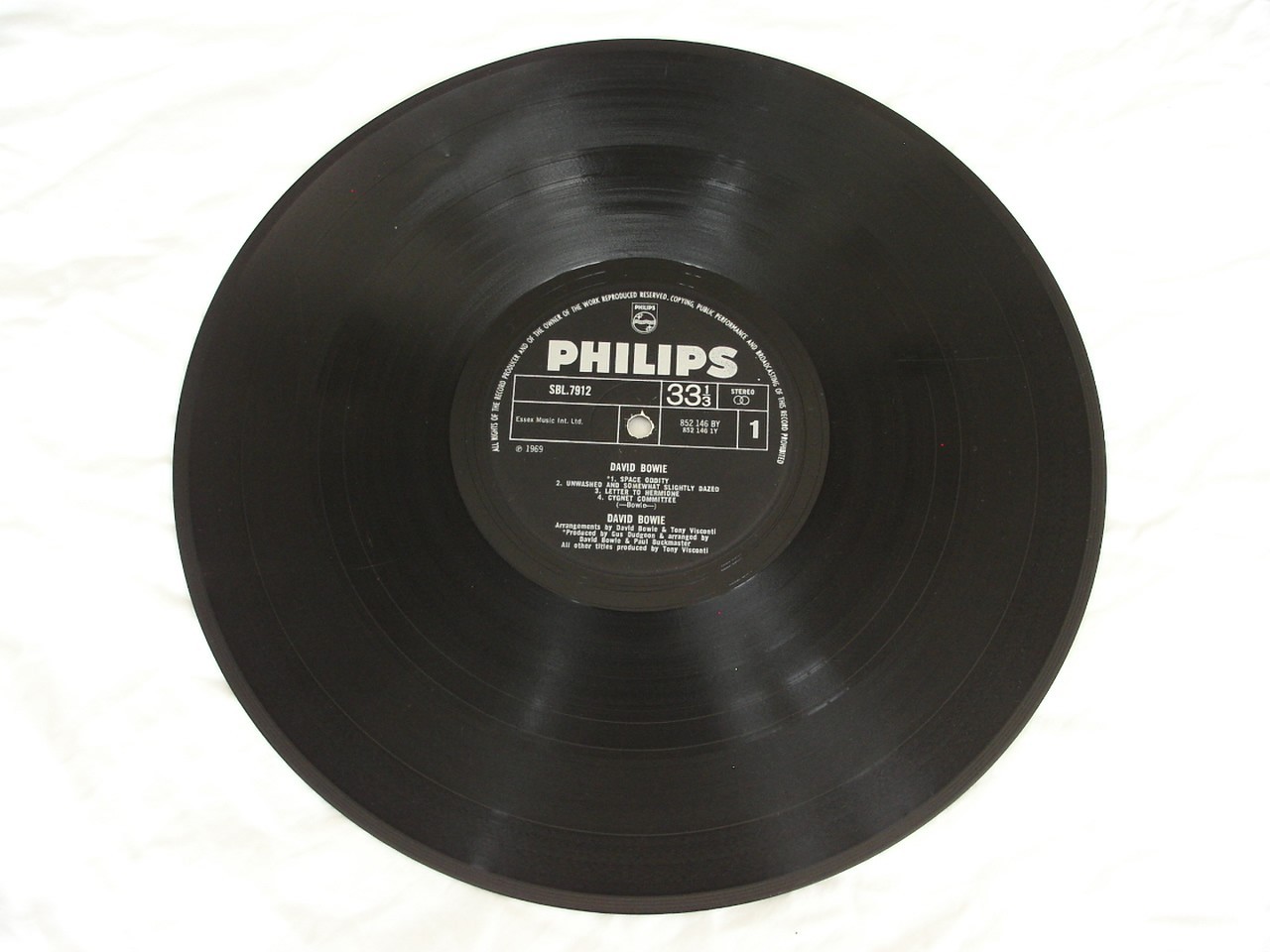DAVID BOWIE SELF TITLED 1969 PHILIPS SBL 7912 1st UK PRESS – READ DESCRIPTION