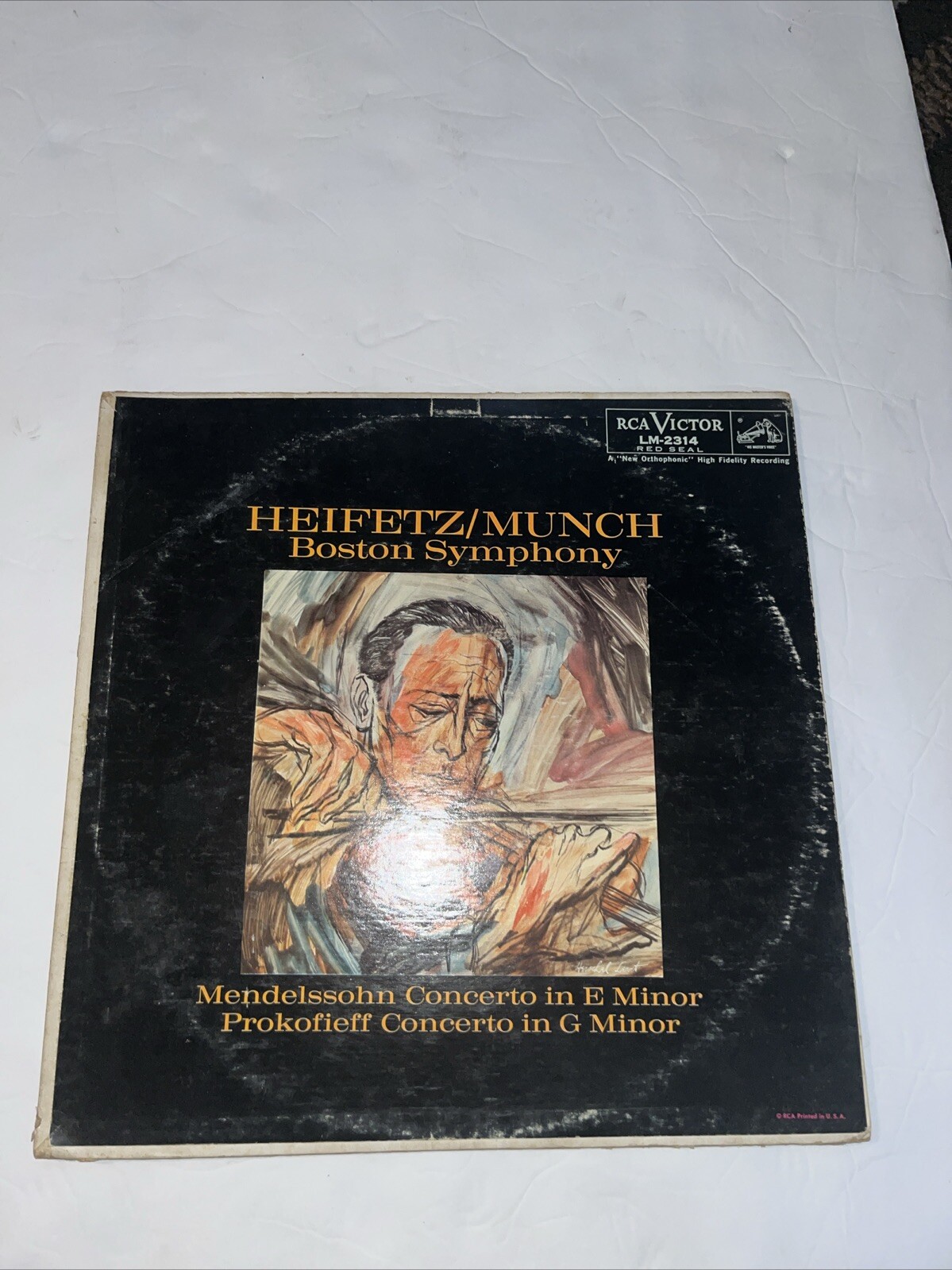HEIFETZ-MENDELSSOHN:PROKOFIEV RCA LIVING STEREO LSC 2314 SD 1959 Indy NM 6S/4S