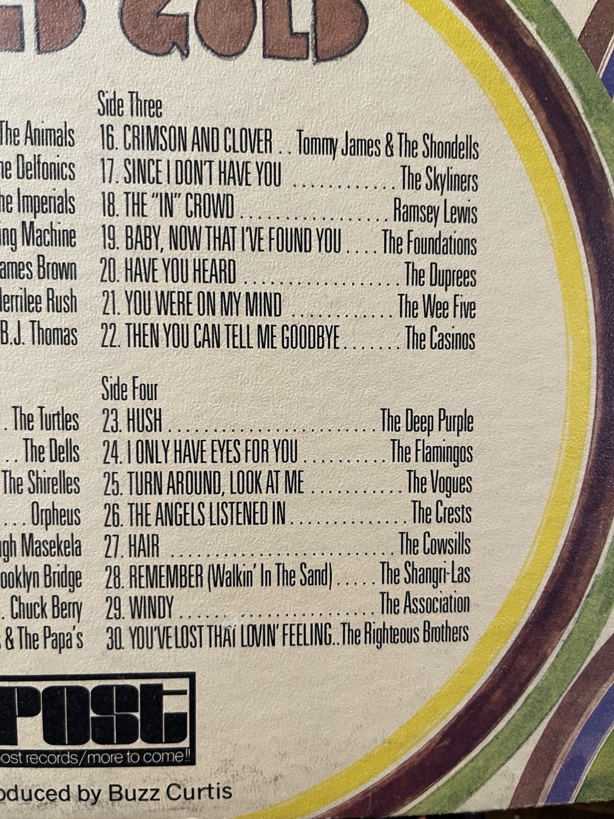 WOR FM STEREO 98.7 SOLID GOLD DOUBLE VINYL LP PACKED WITH SOLID GOLD HITS!