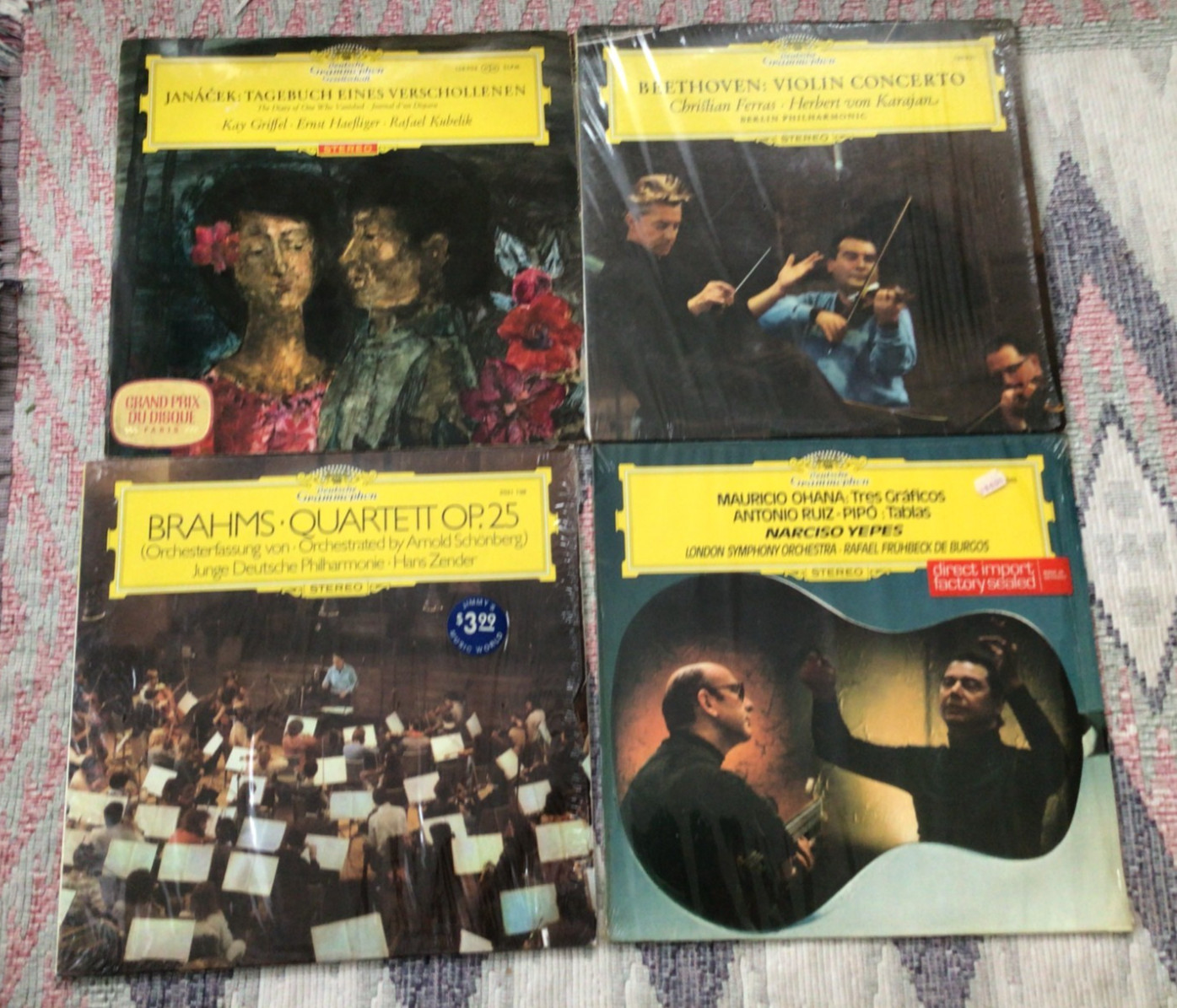 11 DEUTSCHE GRAMMOPHON CLASSICAL LPS MOZART, BRAHMS, BACH, BARTOK, BEETHOVEN EX