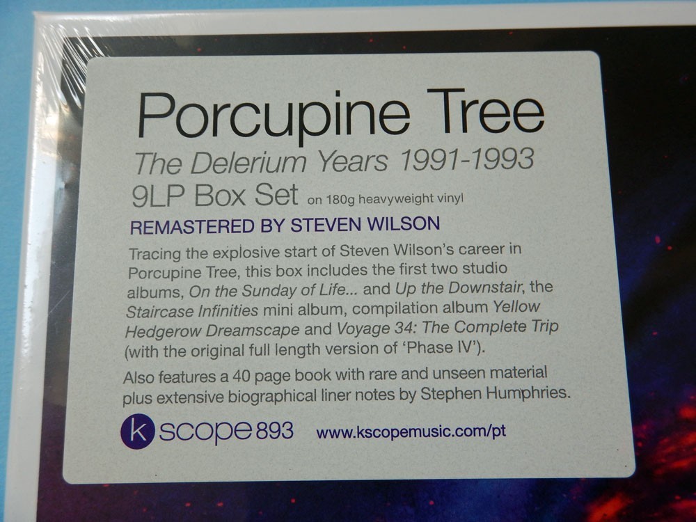 Porcupine Tree – The Delerium Years 1991-1993 9LP box set. New & unopened