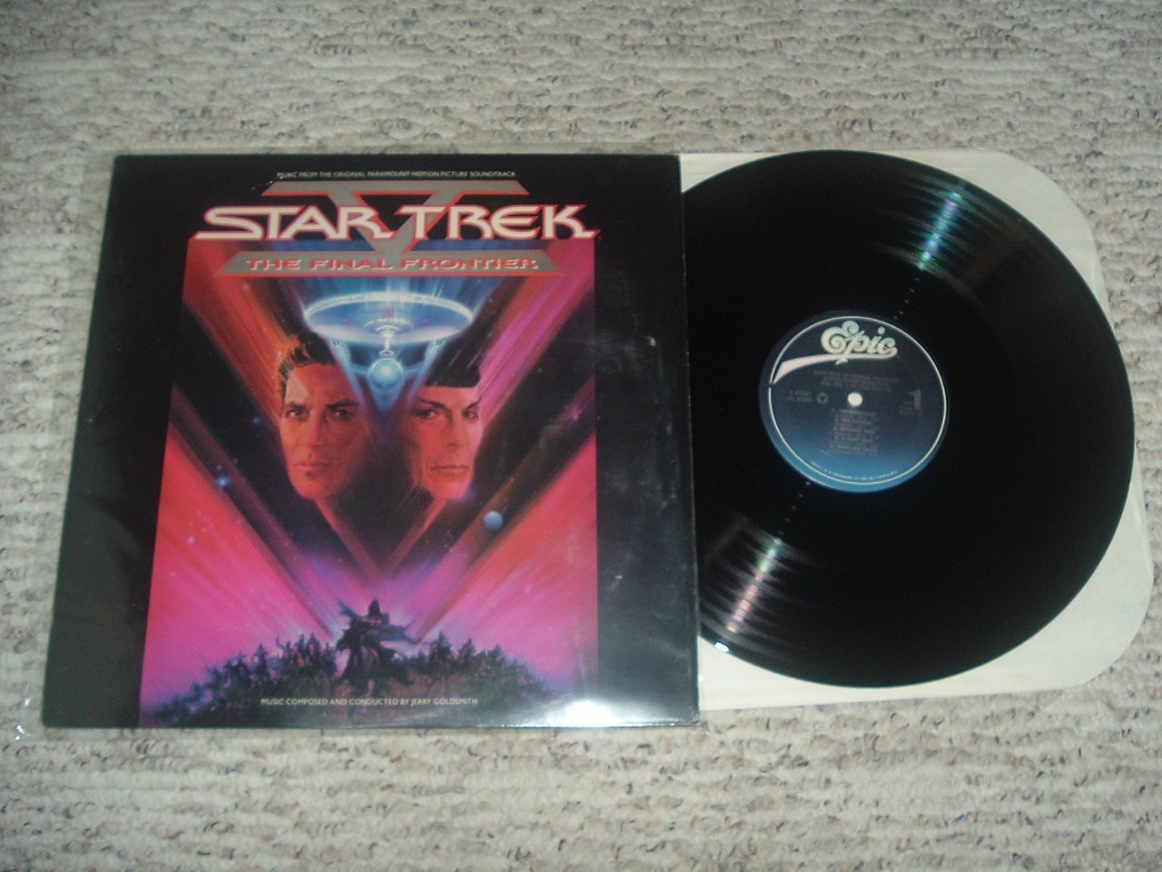 STAR TREK V – The Final Frontier 1989 PROMO LP Epic Label # 45267 EX