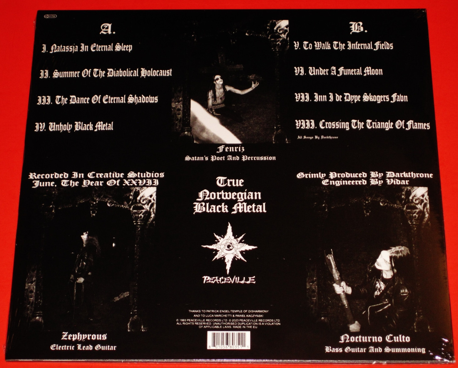 Darkthrone: Under A Funeral Moon LP Black Vinyl Record 2023 Peaceville EU NEW