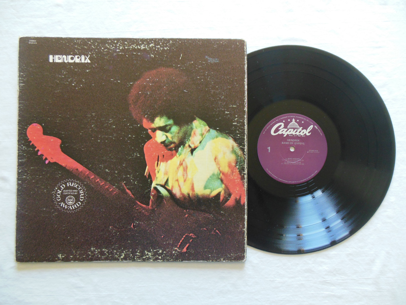 1970’s Blues Psych Rock from JIMI HENDRIX: BAND OF GYPSYS: Capitol EX+