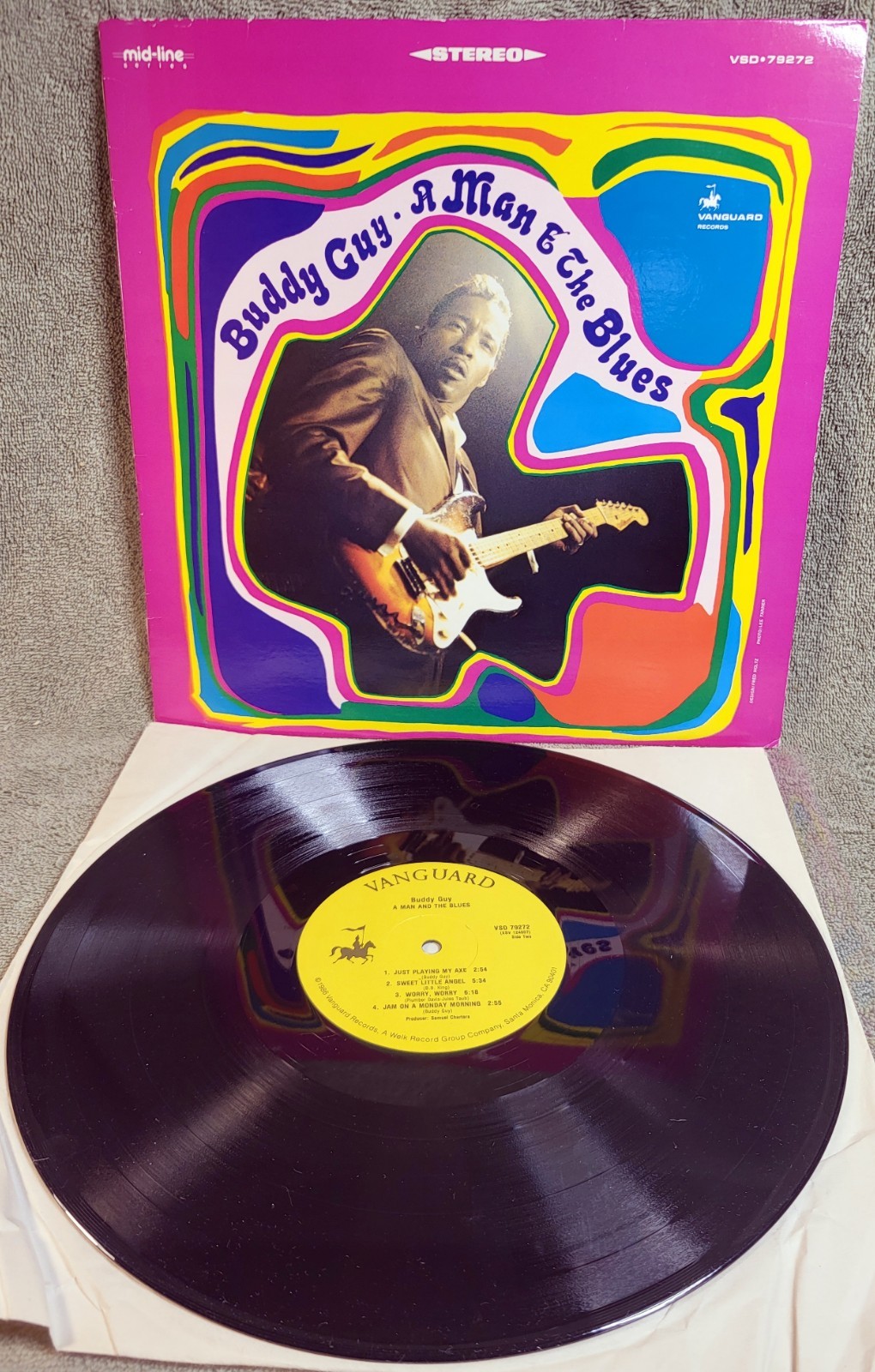 Buddy Guy A MAN & THE BLUES Vanguard Stereo LP 1987 RE NM/ VG+ OTIS SPANN