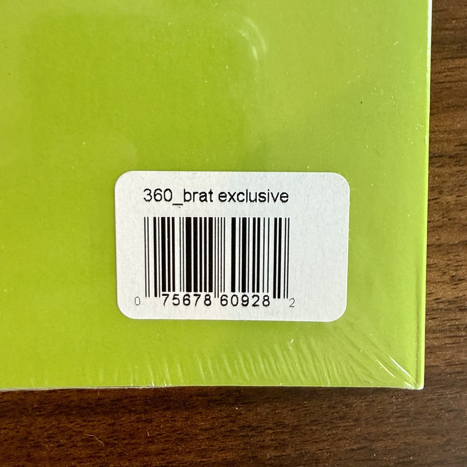 charli xcx brat 360_brat exclusive Picture Disc Vinyl LP 🍏 SAME DAY SHIPPING!