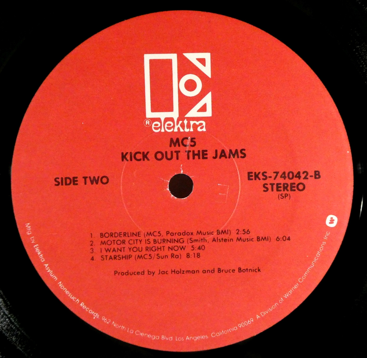 MC5 Kick Out the Jams Elektra 74042 Reissue Late 60’s Proto-punk